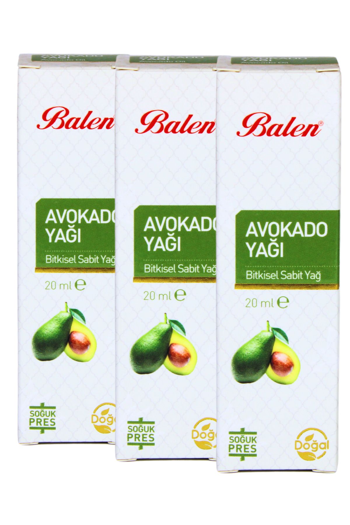 GÜLCE LOKMAN HEKİM AKTAR BALEN AVOKADO YAĞI 3 X 20ML PRES