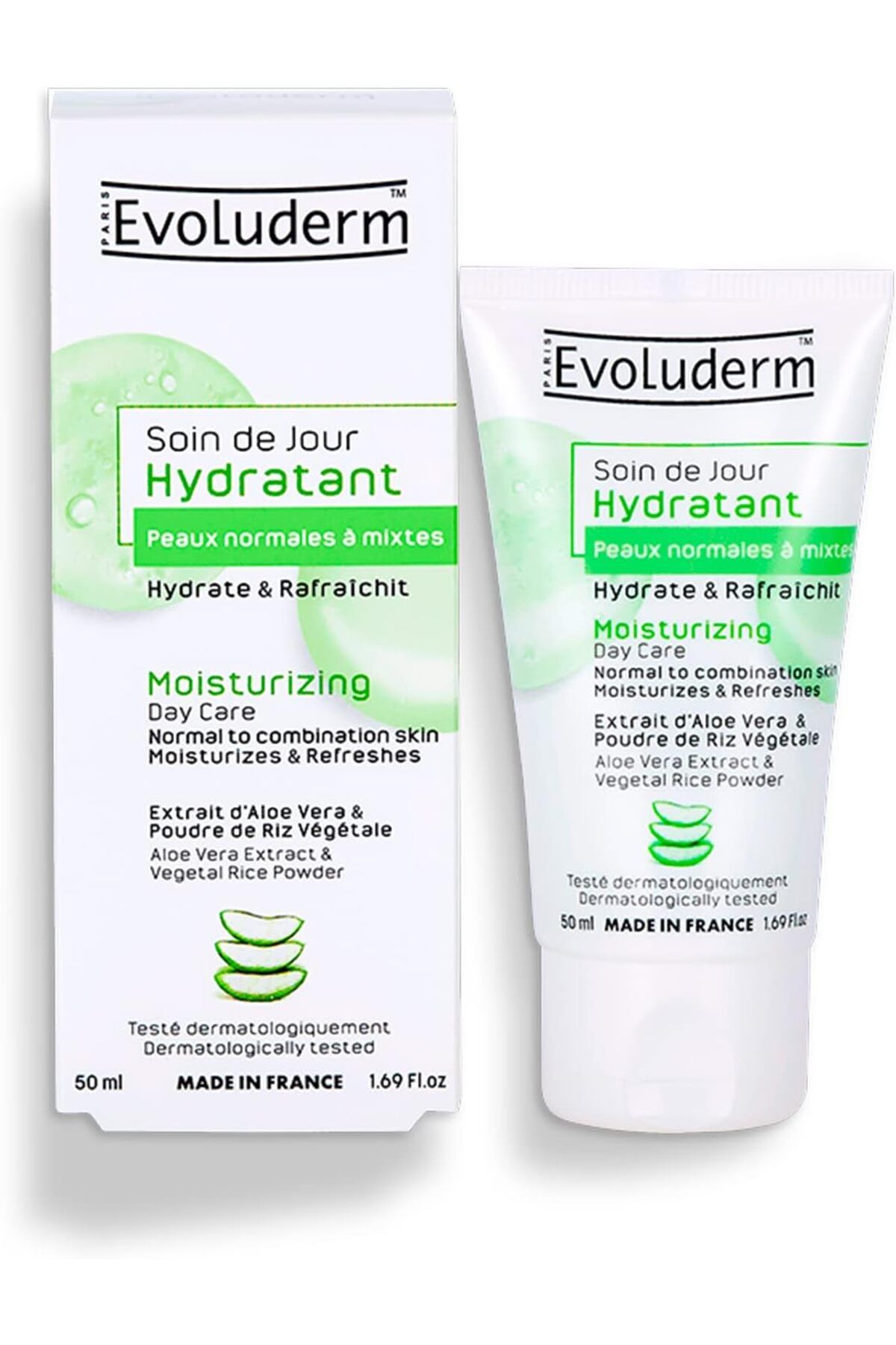 Evoluderm-Evoluderm Moisturizing Day Care Cream 50 ml – Hydrating Formula for Normal to Combination Skin 1