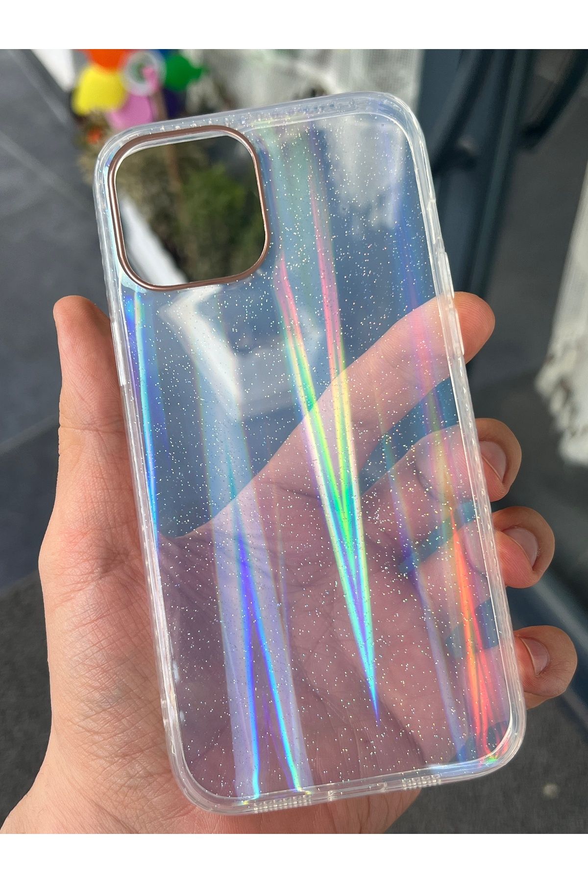 EDELFU iPhone 12 PRO MAX [6.7 inç] Uyumlu Hologram Leopar Desenli Kılıf – Parlak & Koruyucu