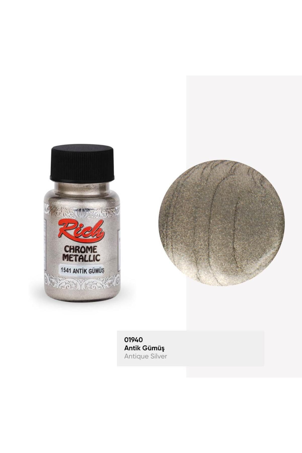Rich Chrome Metalik Boya 50ml GÜMÜŞ 01942