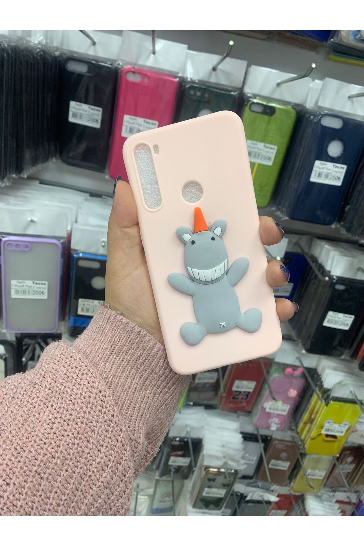 TECNOTREND Redmi Note 8 3d ayıcıklı silikon kılıf