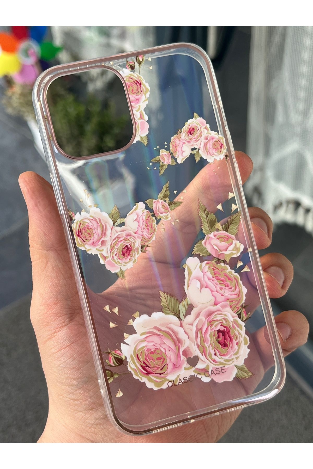 EDELFU iPhone 12 PRO MAX [6.7 inç] Uyumlu Hologram Leopar Desenli Kılıf – Parlak & Koruyucu
