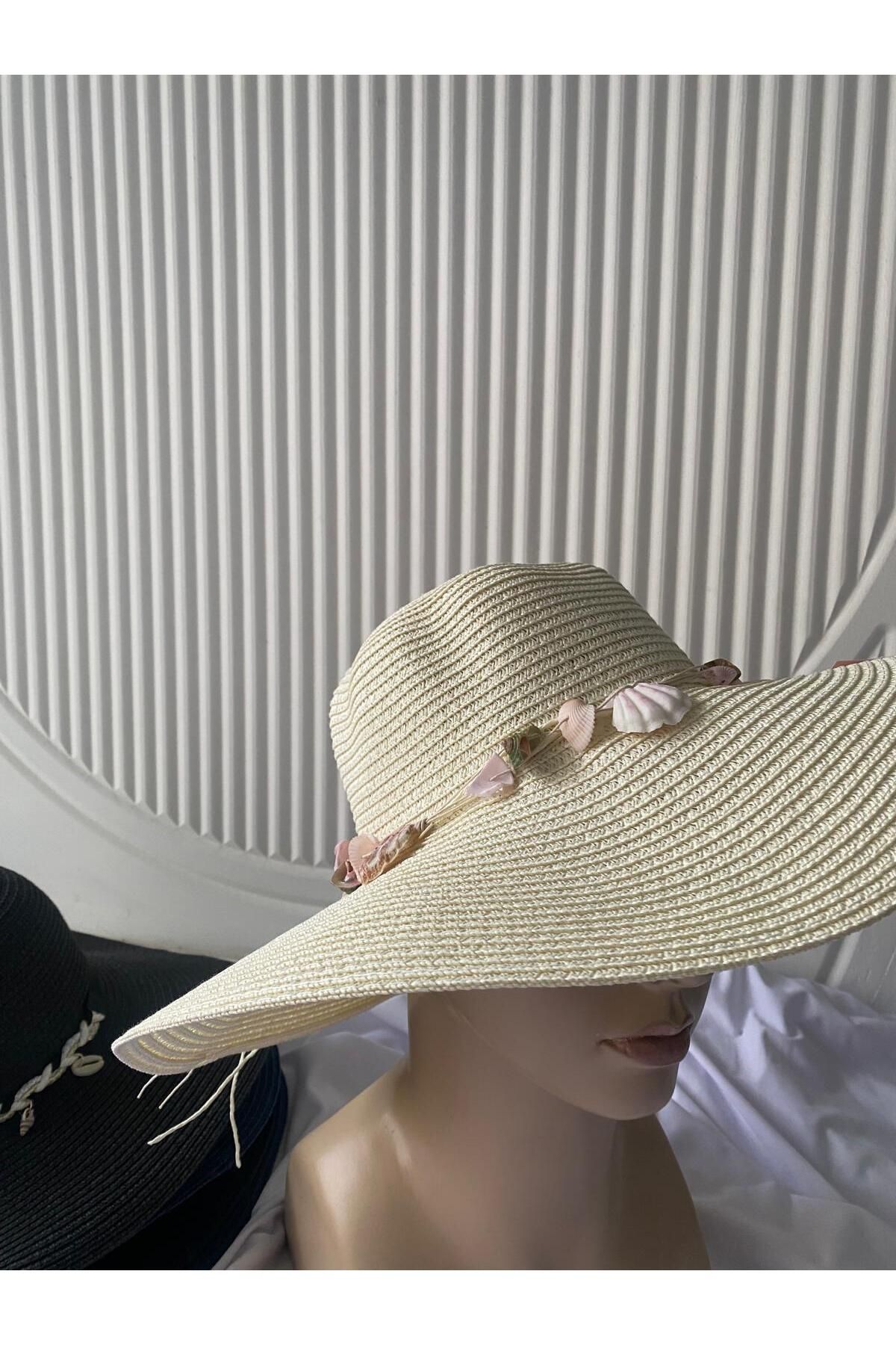 ns tasa Pink Cowry Hasır Şapka