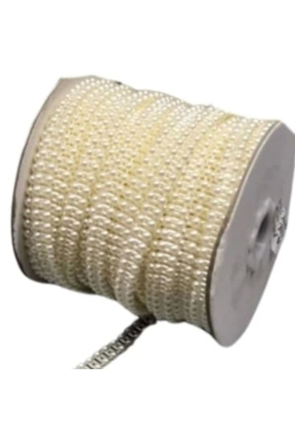 STOREMAX Dikilebilir Sıralı İnci En 1 cm Krem 5 Metre