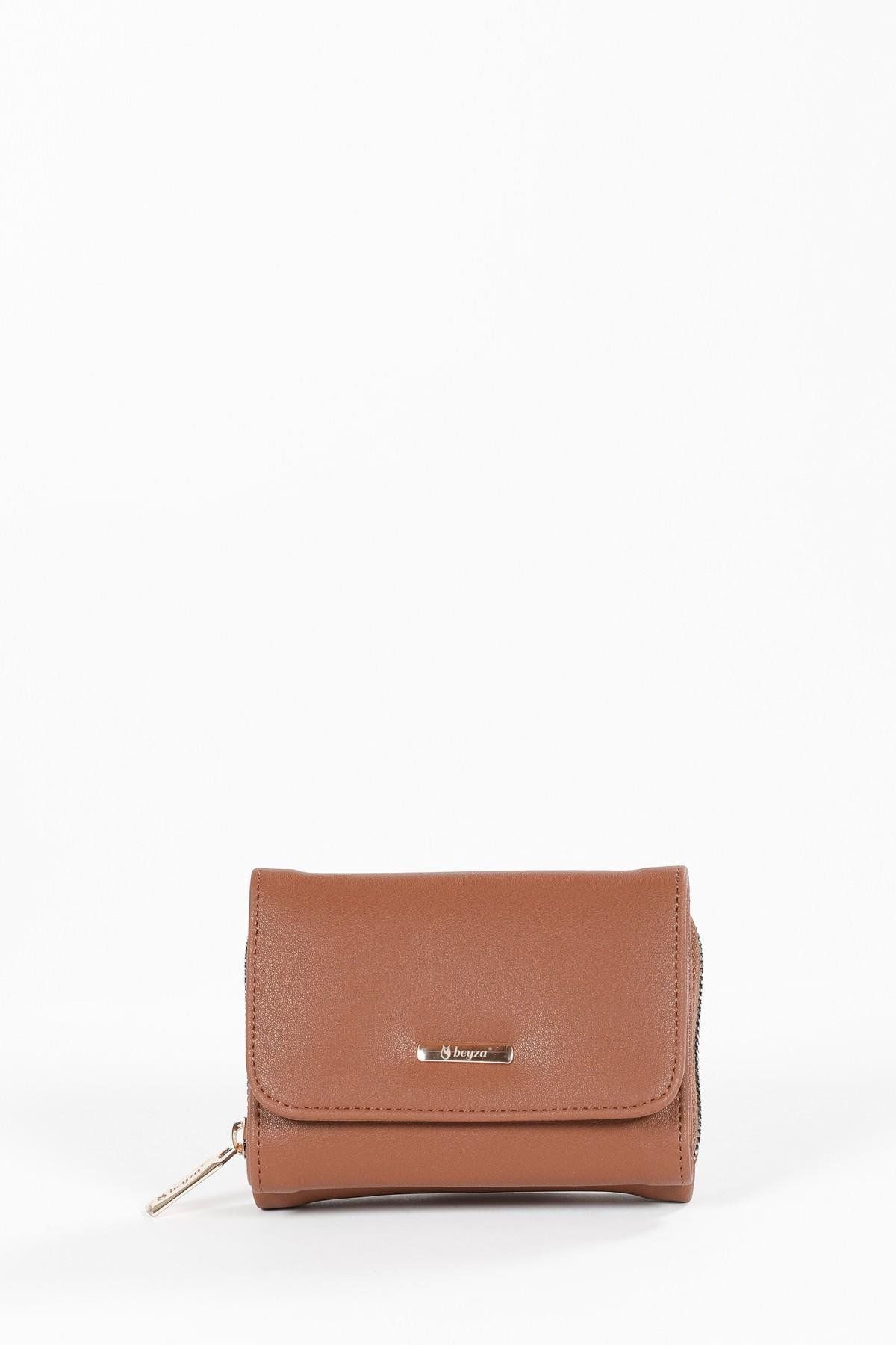 Beyza Kadın Cüzdan-El Çantası B180 Taba