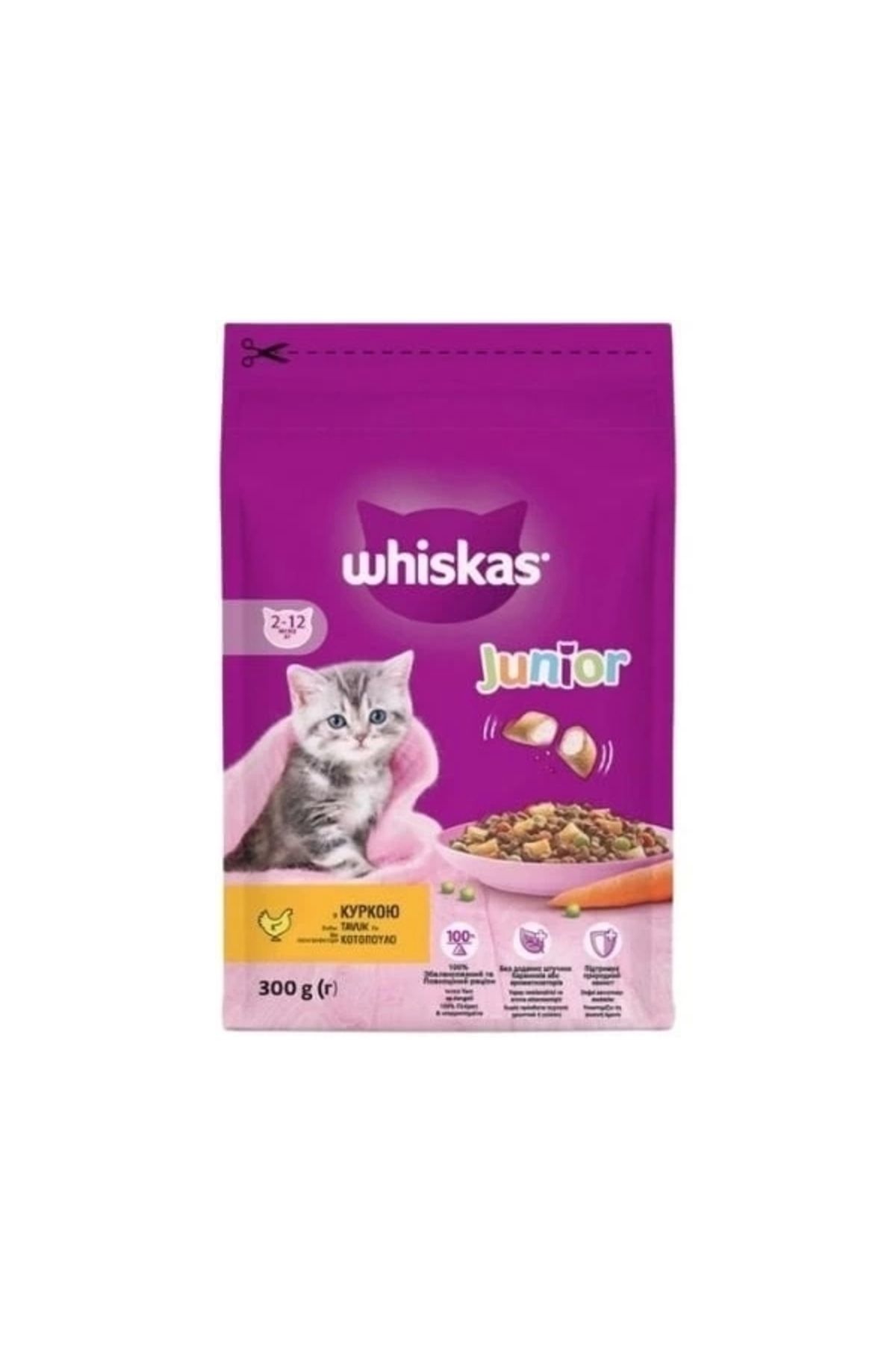 YNT İthalat Whiskas Junior Tavuklu Yavru Kedi Maması 300 Gr
