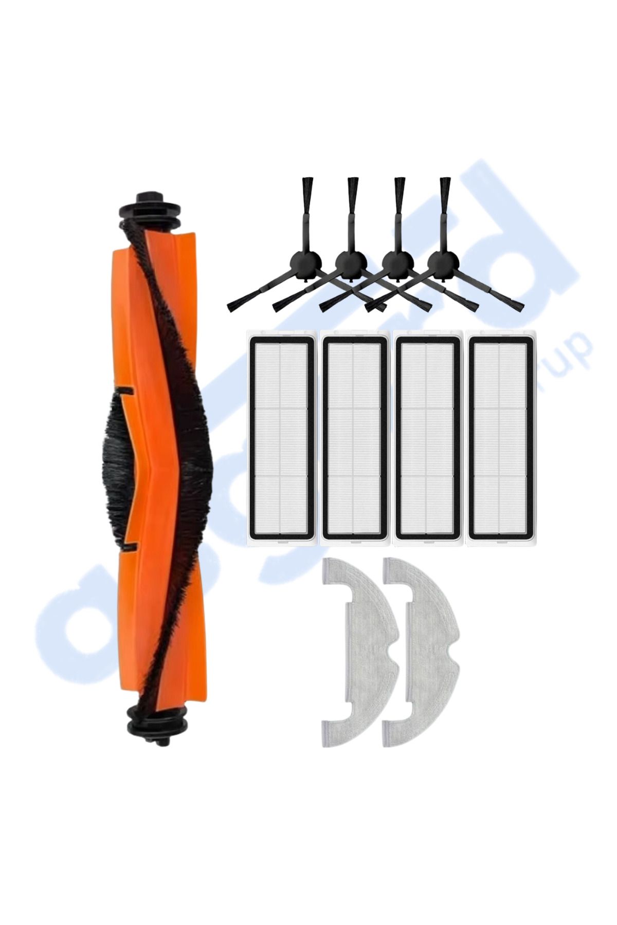 Asgard Grup XİAOMİ MOP 2 ULTRA – X10 Uyumlu 1 Ana Fırça 4 Yan Fırça 4 Filtre 2 Mop