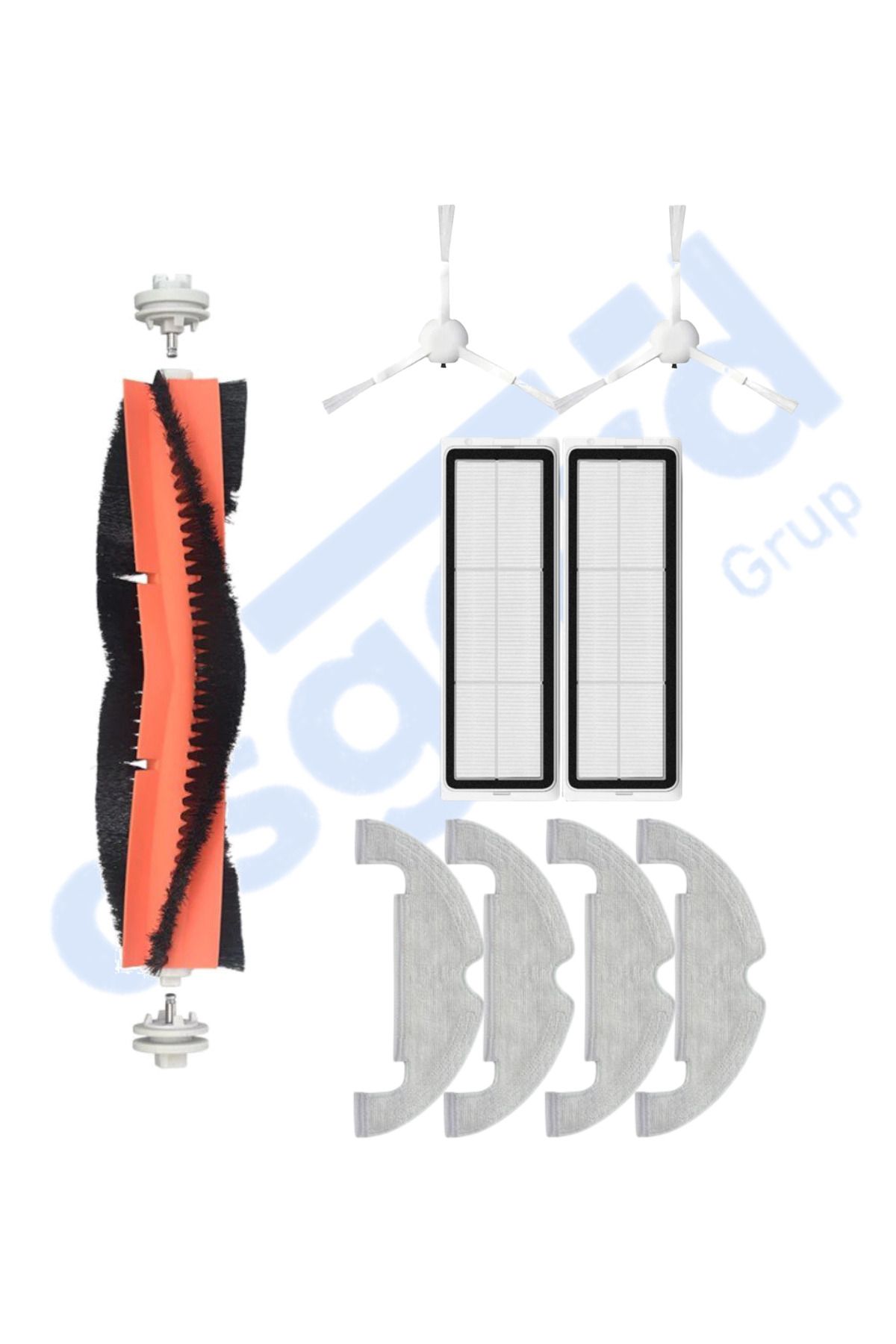 Asgard Grup DREAME D10 PLUS – D10S PLUS – D10 PLUS GEN 2 UYUMLU 1 Ana Fırça 2 Yan Fırça 2 Filtre 4 Mop