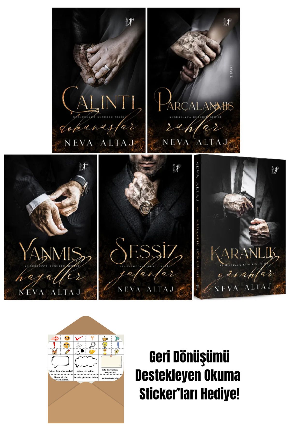 Artemis Yayınları Kusursuzca Kusurlu Serisi 5-6-7-8-9. Kitaplar + Okuma Sticker'ları