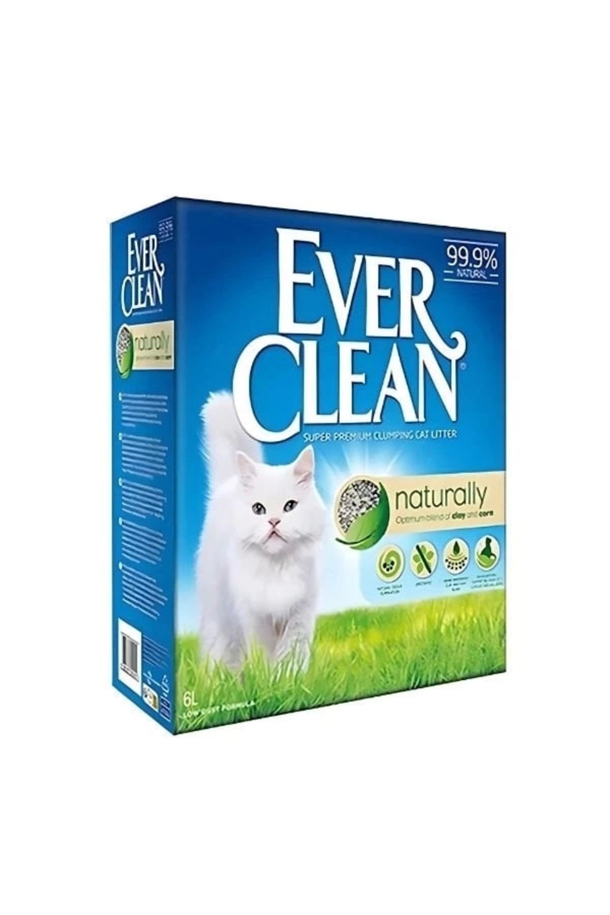 YNT İthalat Ever Clean Naturally Parfümsüz Topaklanan Doğal Kedi Kumu 6 Lt