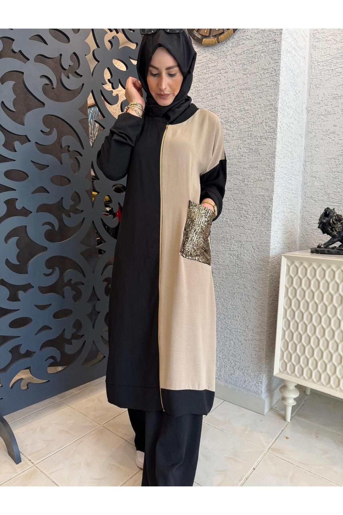 AYSUN AYDEMİR YAZLIK ÇİFT RENK TESETTÜR EŞOFMAN TAKIM