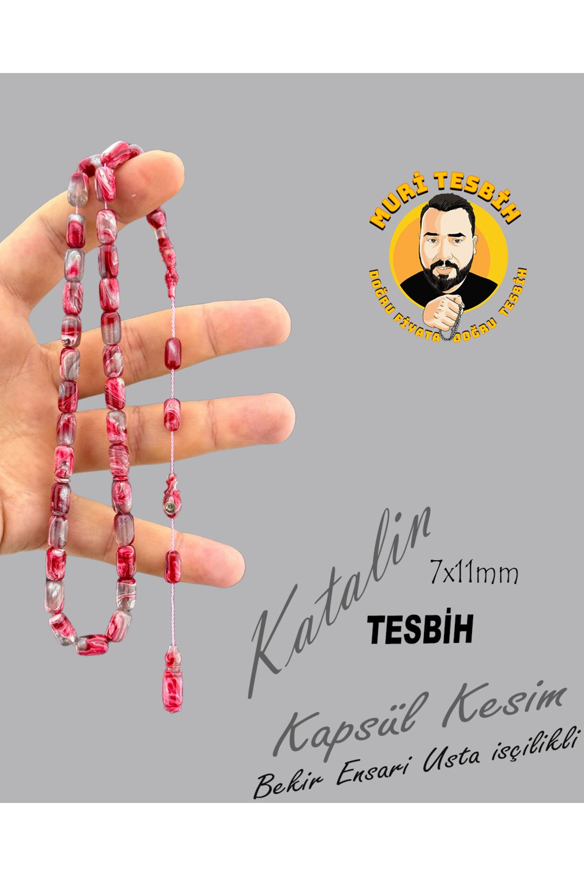 muri tesbih BEKİR ENSARİ ÖZEL DÖKÜM KATALİN KAPSÜL KESİM 7X11