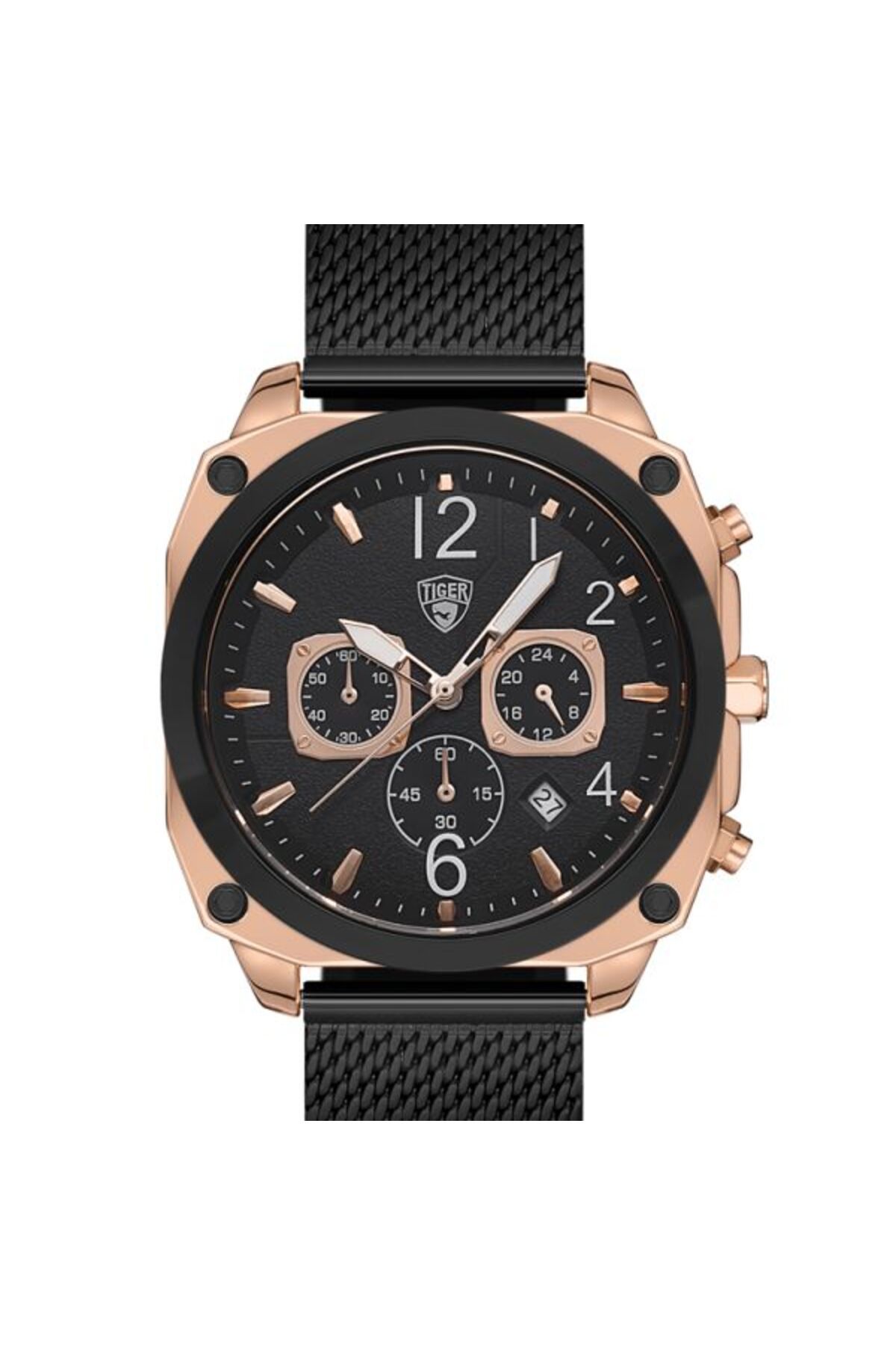 Tiger TİGER ERKEK KOL SAATİ TI-604C 42MM-46MM Rose-Siyah