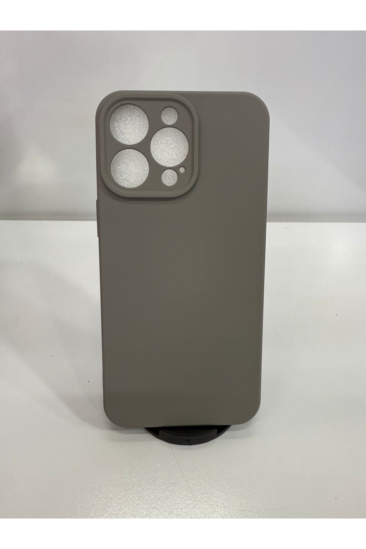 İnci İphone 15 pro max lansman silikon lu içi kadife telefon kılıfı