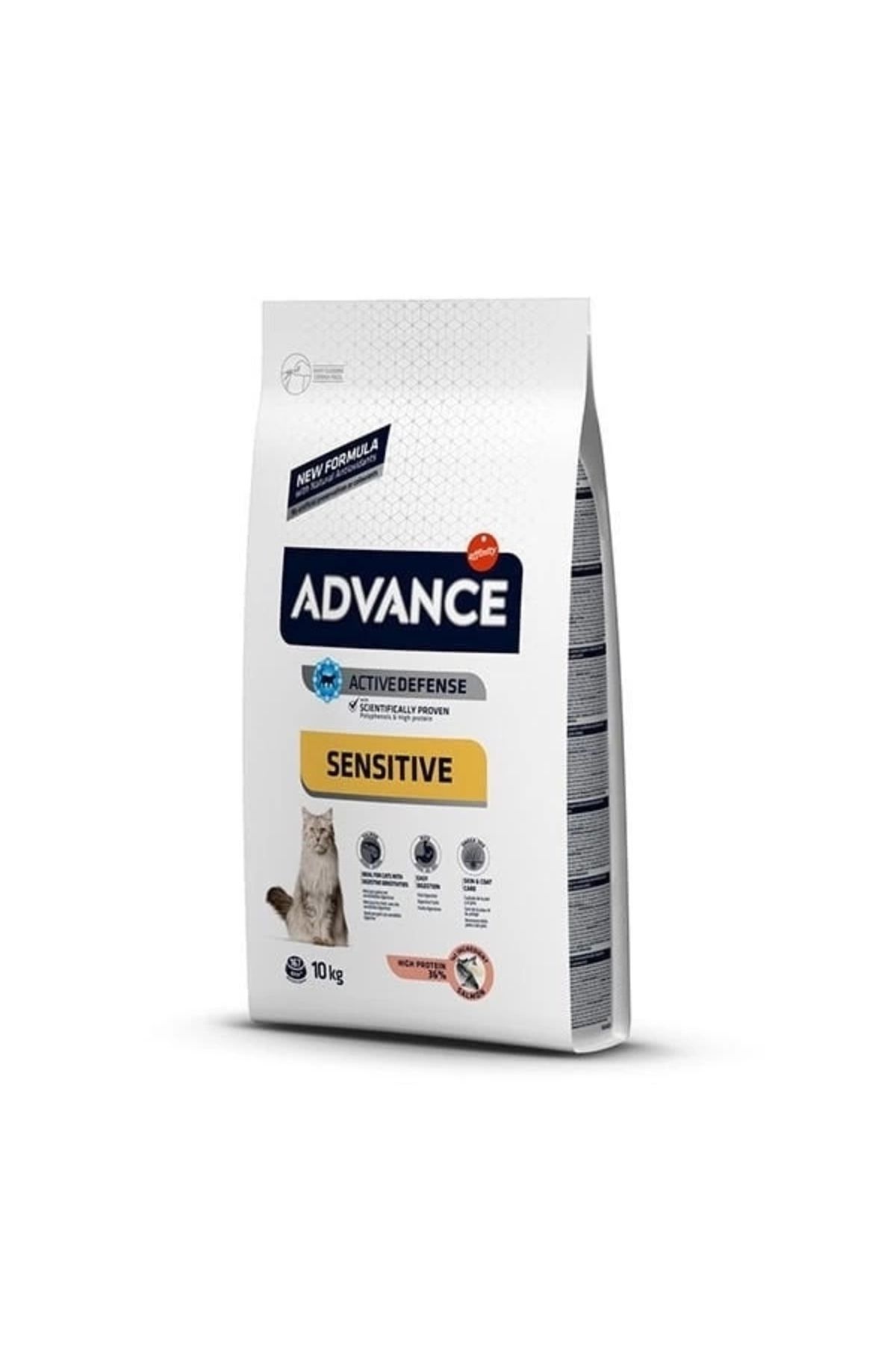 YNT İthalat Advance Sensitive Somonlu Hassas Yetişkin Kedi Maması 10 Kg