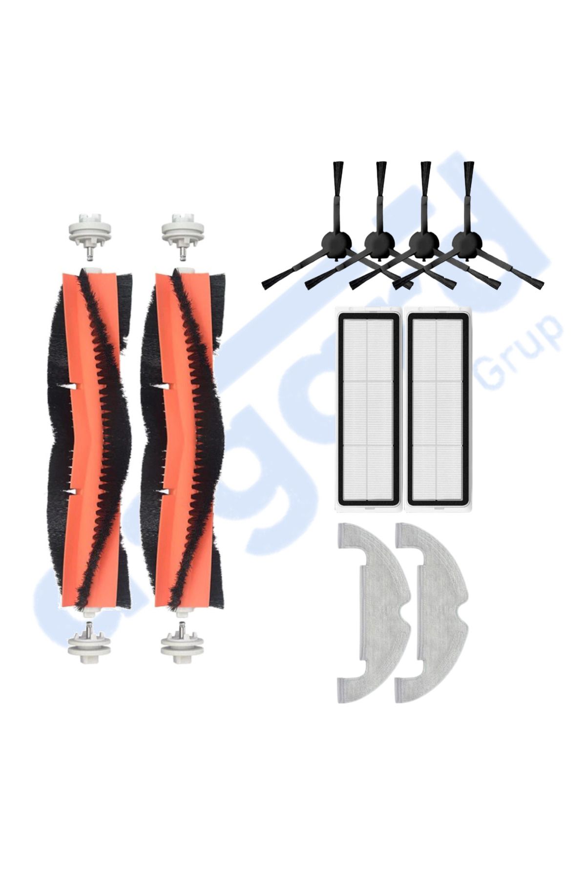 Asgard Grup XİAOMİ MOP 2 ULTRA – X10 Uyumlu 2 Ana Fırça 4 Yan Fırça 2 Filtre 2 Mop