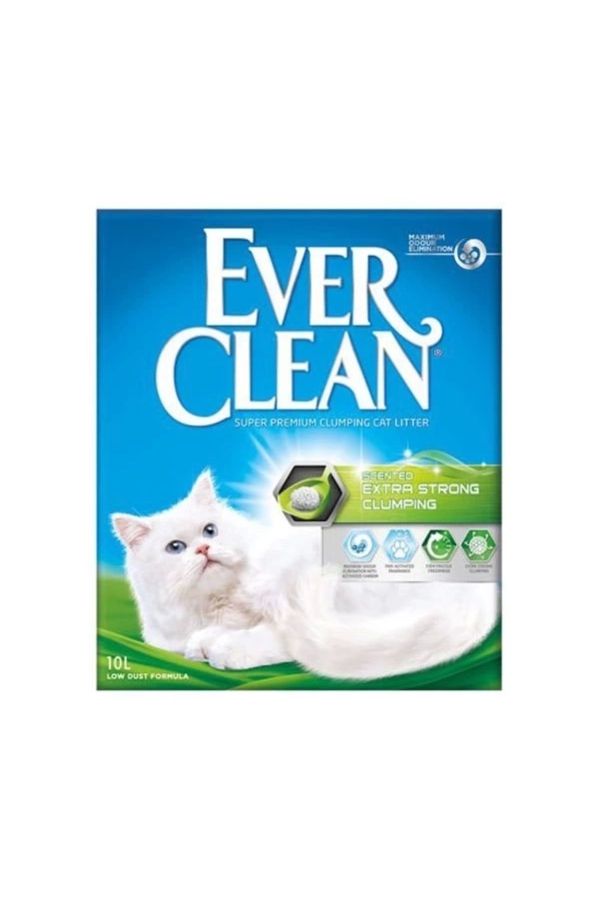 YNT İthalat Ever Clean Extra Strong Kokulu Topaklanan Kedi Kumu 10 Lt
