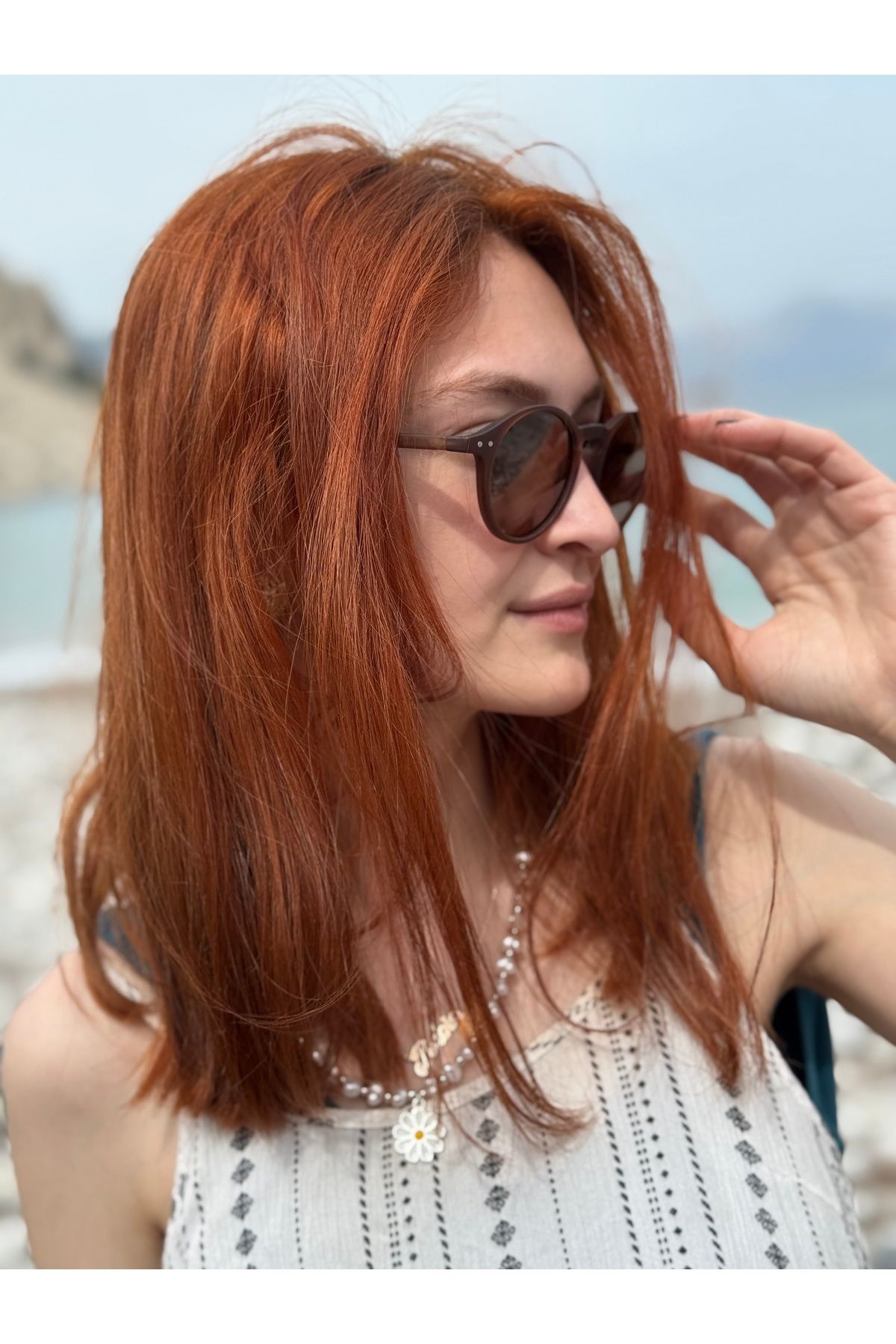 Ferrucci Kahverengi Mat Yuvarlak Çerçeveli Marka Model Unisex Güneş Gözlüğü