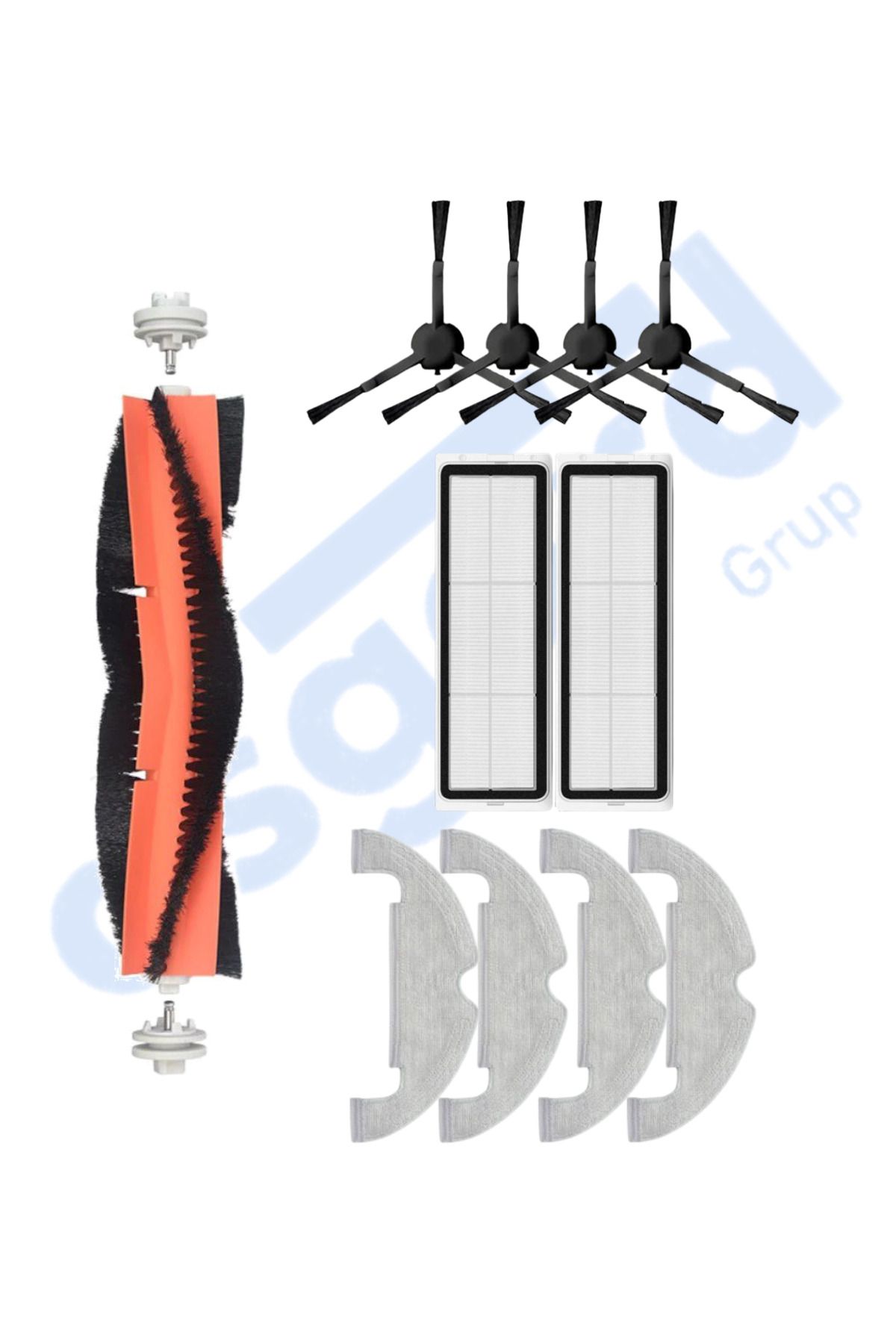Asgard Grup DREAME D10 PLUS – D10S PLUS – D10 PLUS GEN 2 UYUMLU 1 Ana Fırça 4 Yan Fırça 2 Filtre 4 Mop