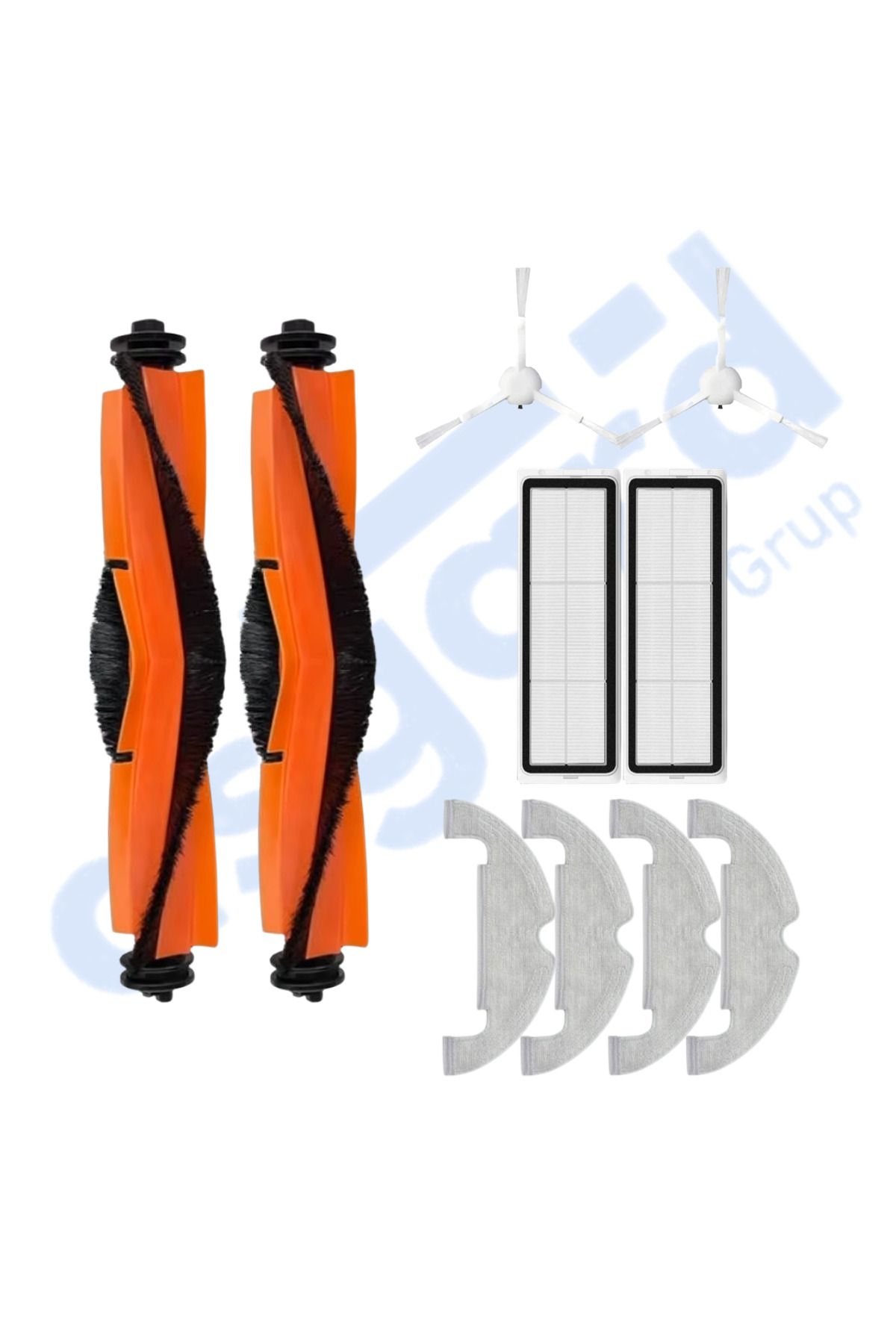 Asgard Grup XİAOMİ MOP 2 ULTRA – X10 Uyumlu 2 Ana Fırça 2 Yan Fırça 2 Filtre 4 Mop
