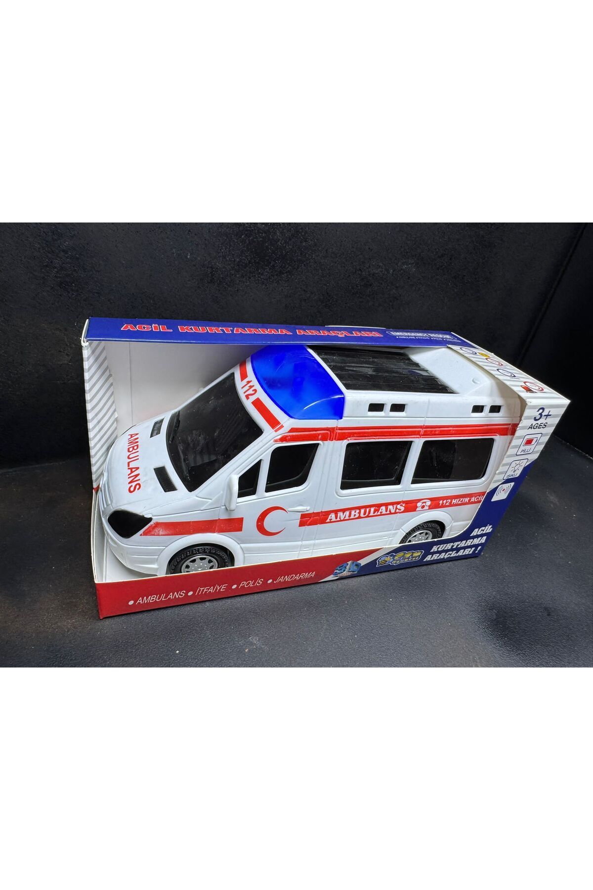TOYSTAR Oyuncak Ambulans Sesli Sirenli Işıklı Oyuncak Araba pilli