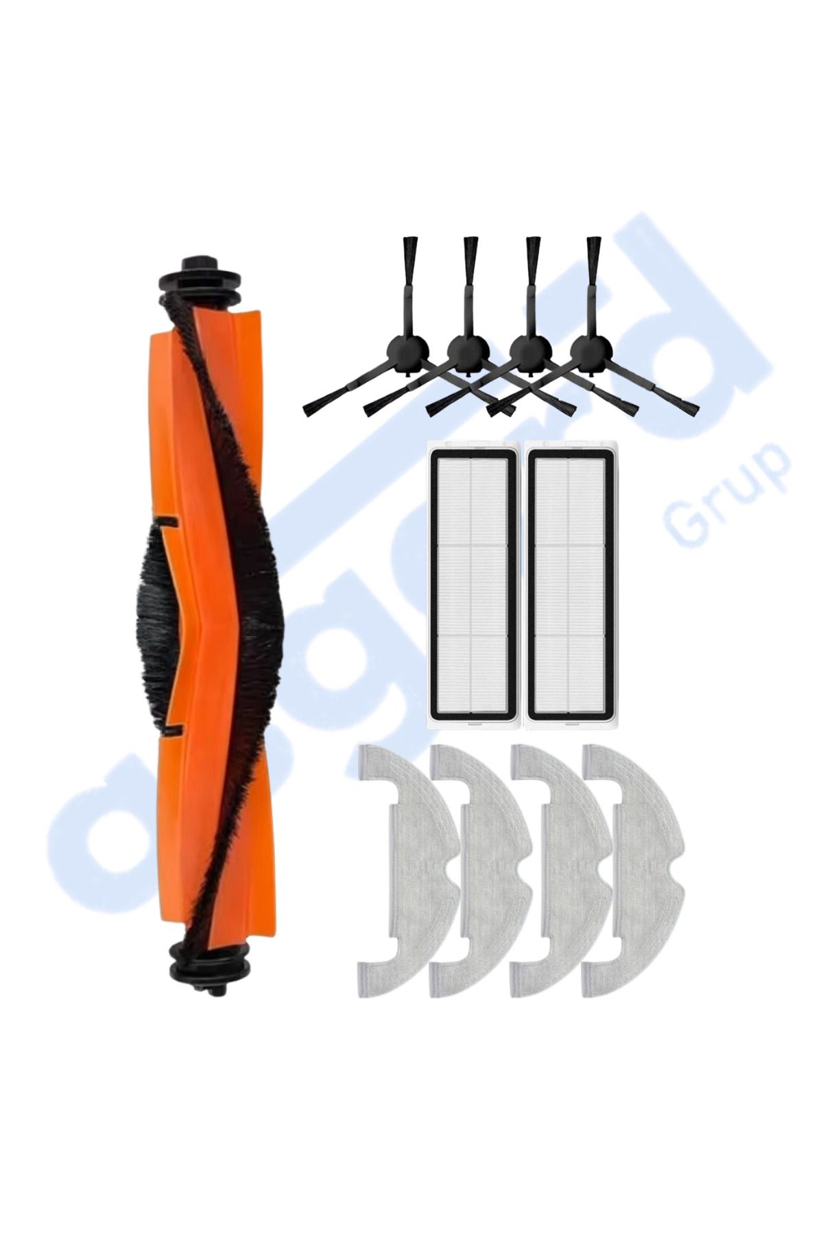 Asgard Grup XİAOMİ MOP 2 ULTRA – X10 Uyumlu 1 Ana Fırça 4 Yan Fırça 2 Filtre 4 Mop