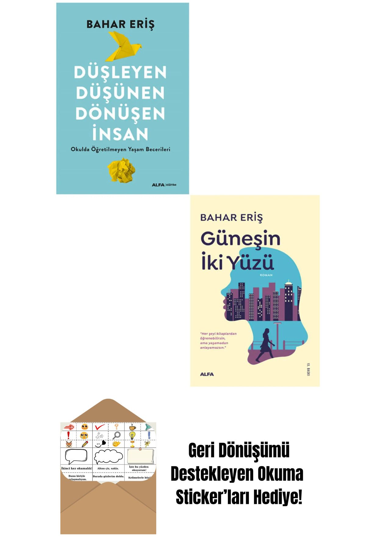 Alfa Yayınları Bahar Eriş 2 Kitap Set + Okuma Sticker'ları