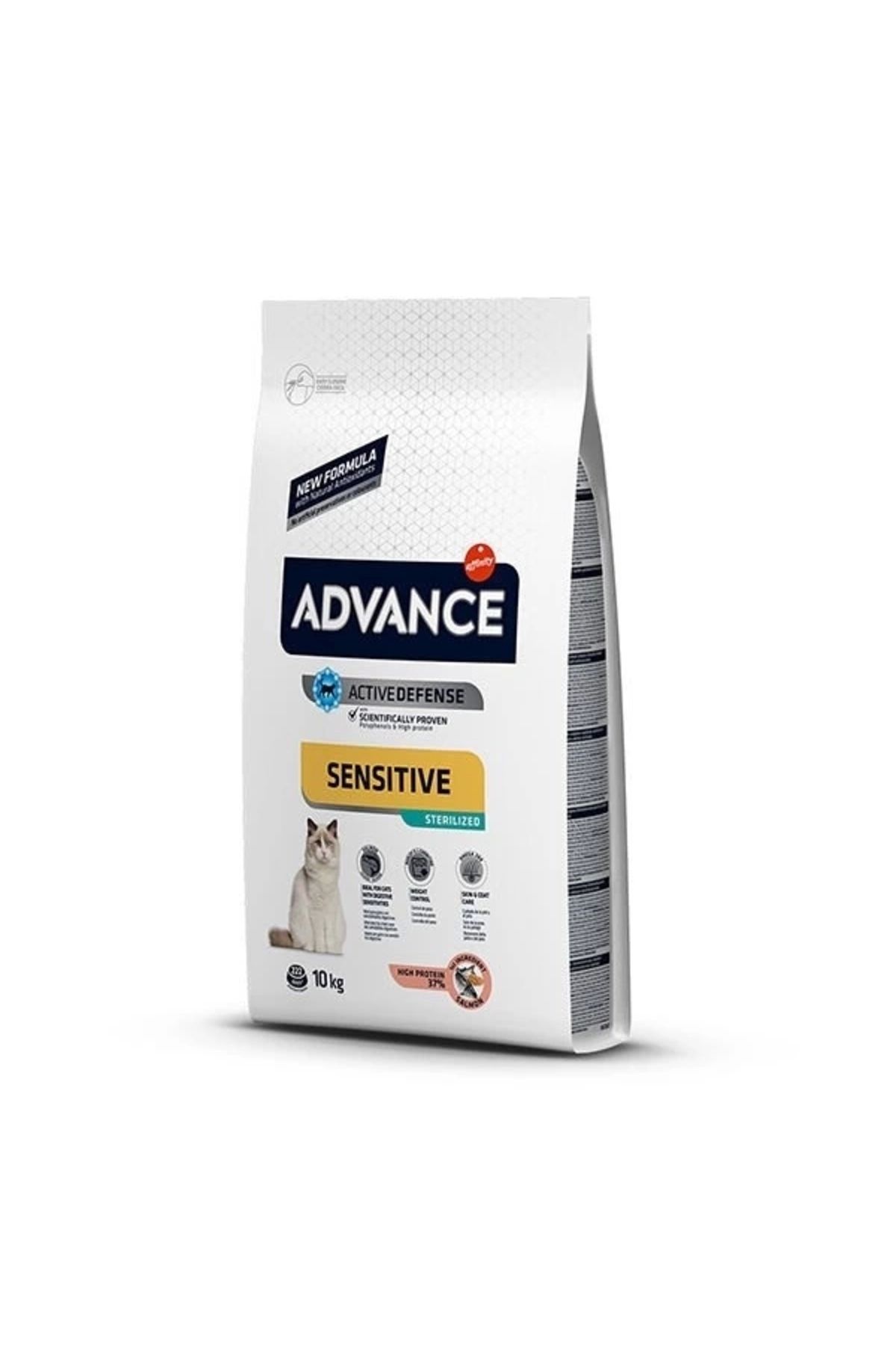 YNT İthalat Advance Sensitive Somonlu Hassas Kısırlaştırılmış Kedi Maması 10 Kg
