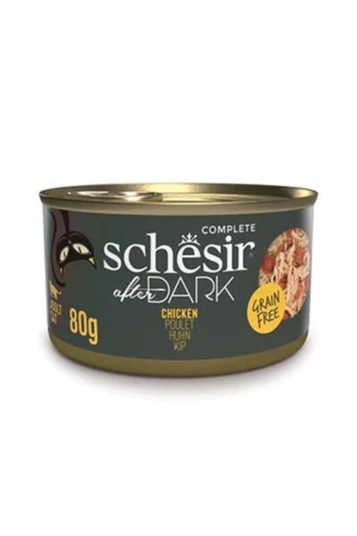 YNT İthalat Schesir After Dark Et Suyu içinde Tavuklu Kedi Konservesi 80 Gr