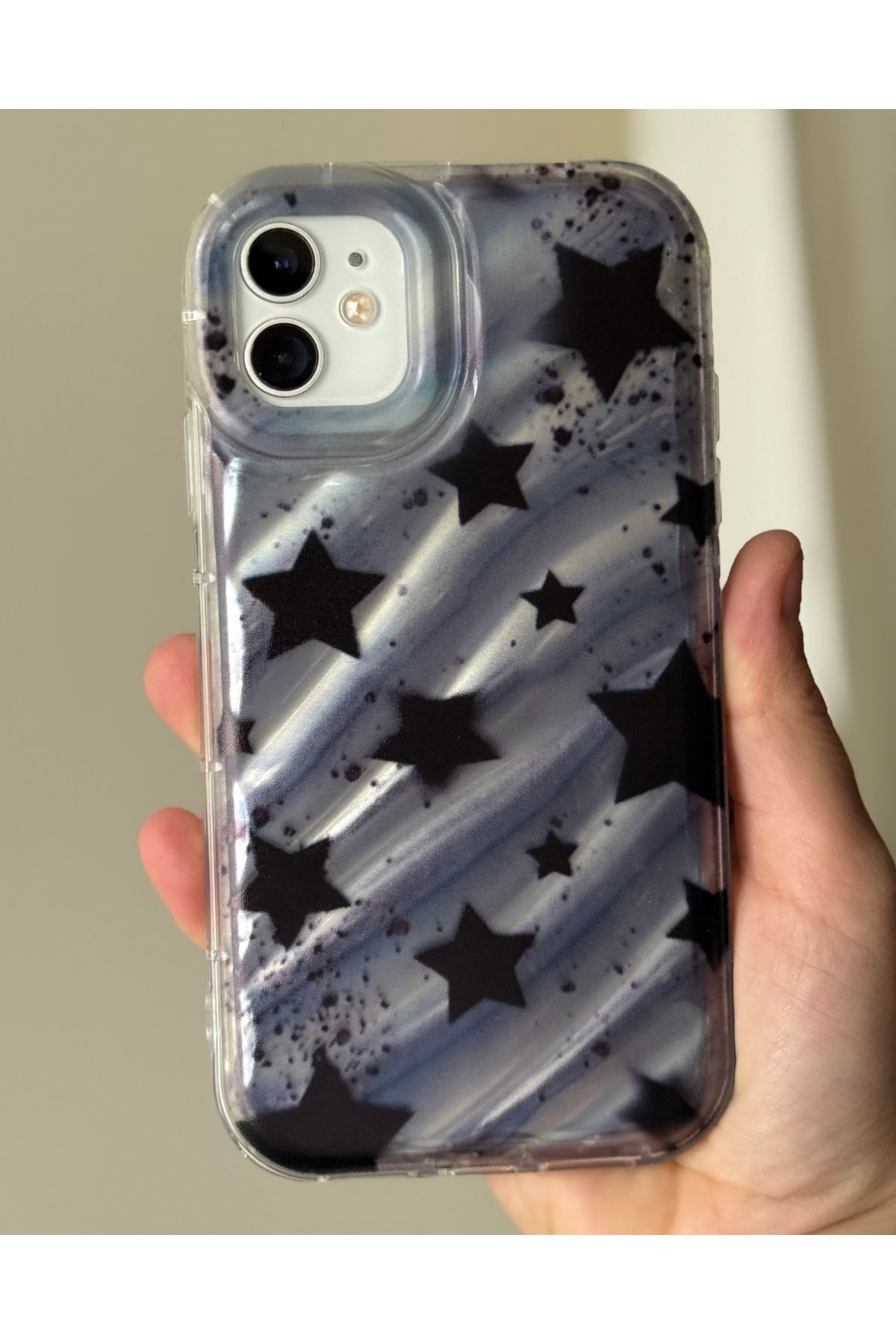 FİŞNEİLETİŞİM İPHONE 11 UYUMLU YILDIZ DESENLİ HOLOGRAMLI KILIF