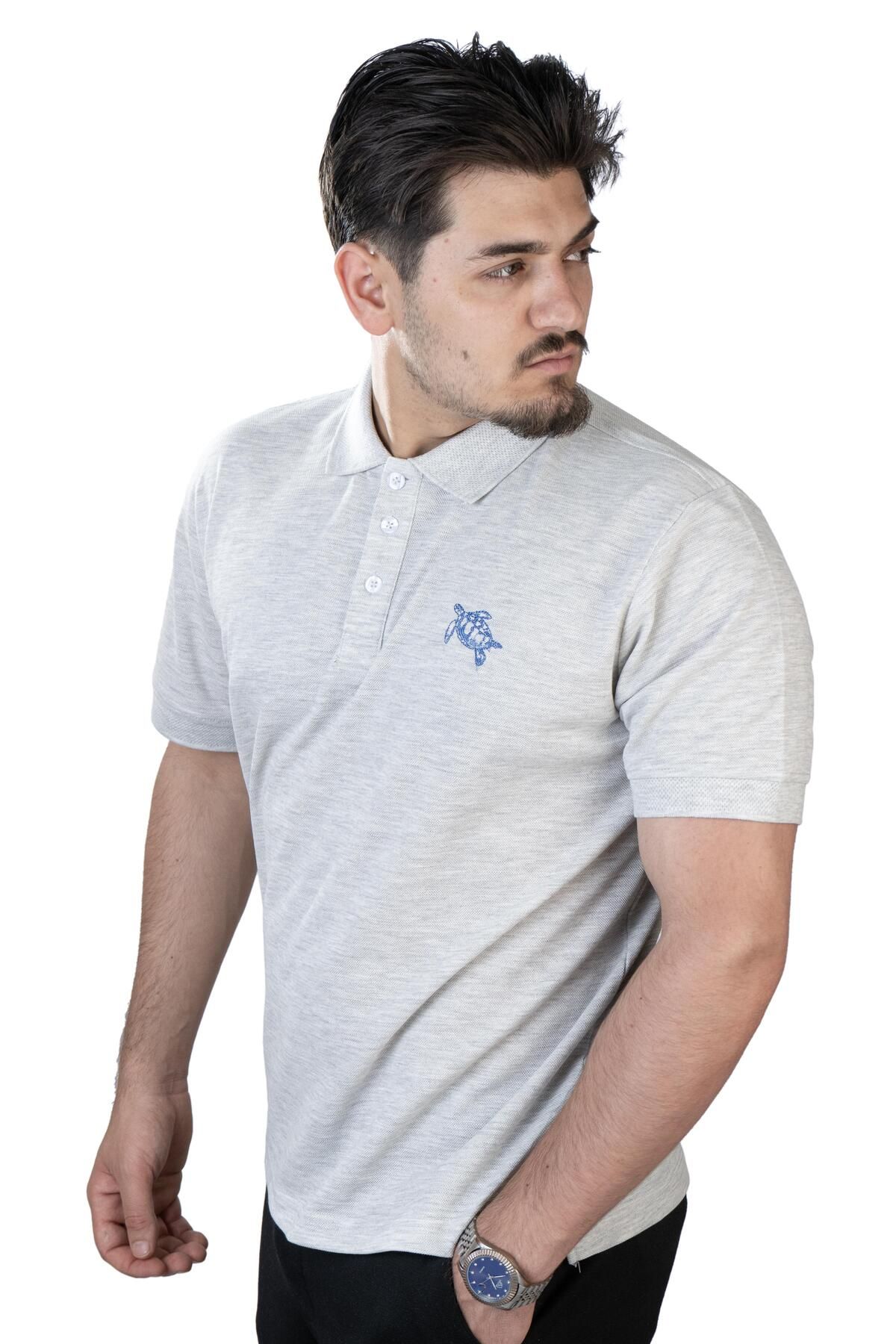 MARİA POLO YAKA GRAY MELANGE