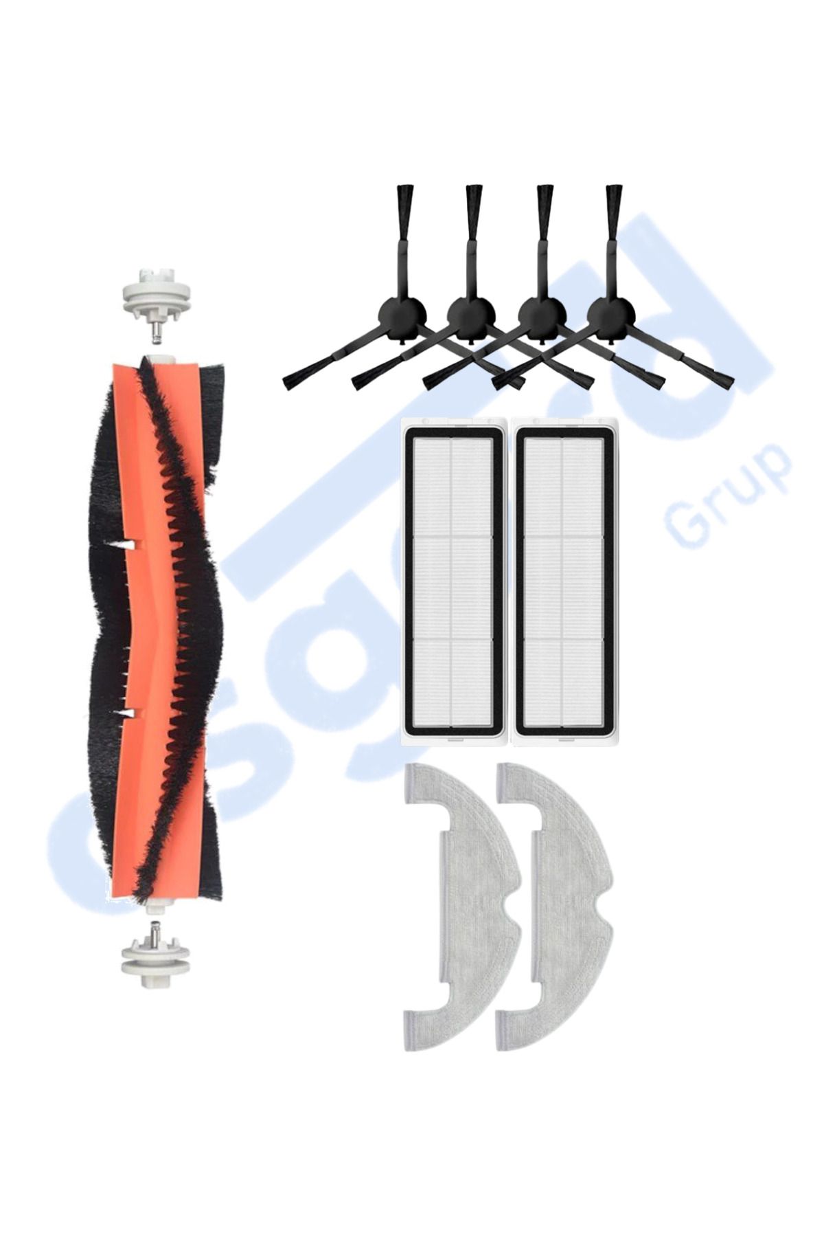Asgard Grup XİAOMİ MOP 2 ULTRA – X10 Uyumlu 1 Ana Fırça 4 Yan Fırça 2 Filtre 2 Mop