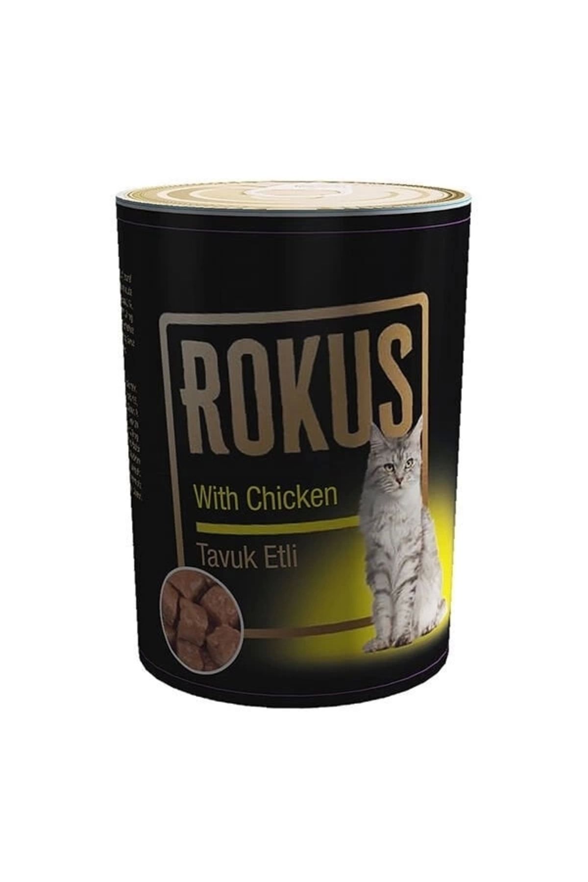 YNT İthalat Rokus Tavuklu Yetişkin Konserve Kedi Maması 410 Gr