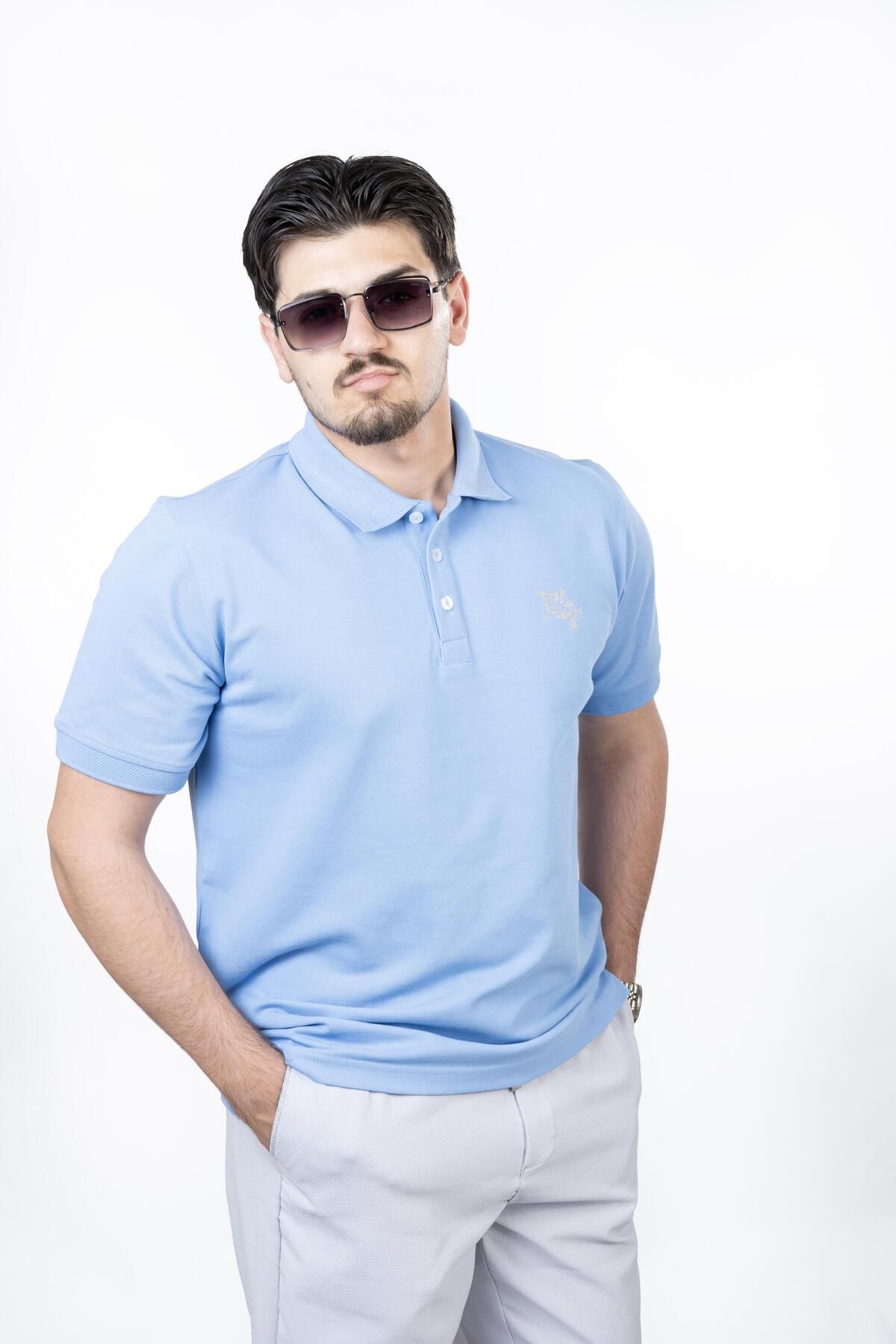 MARİA POLO YAKA SKY BLUE