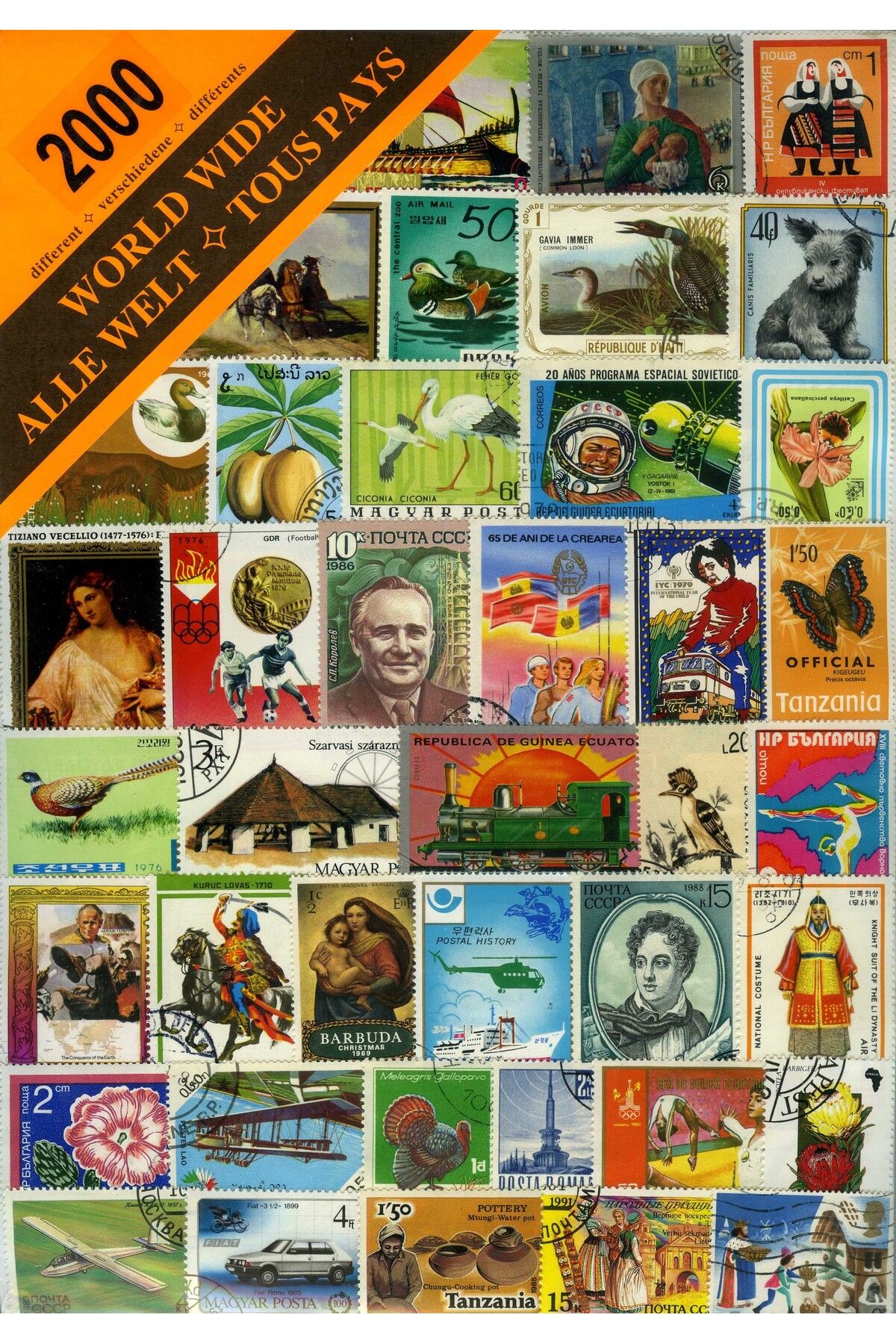 Jupiter Stamps Koleksiyon Pulları,2000 Çeşit Dünya Pulları,Damgalı,Konsept Hediyelik,Hobi Dünyası,ASB-66753342