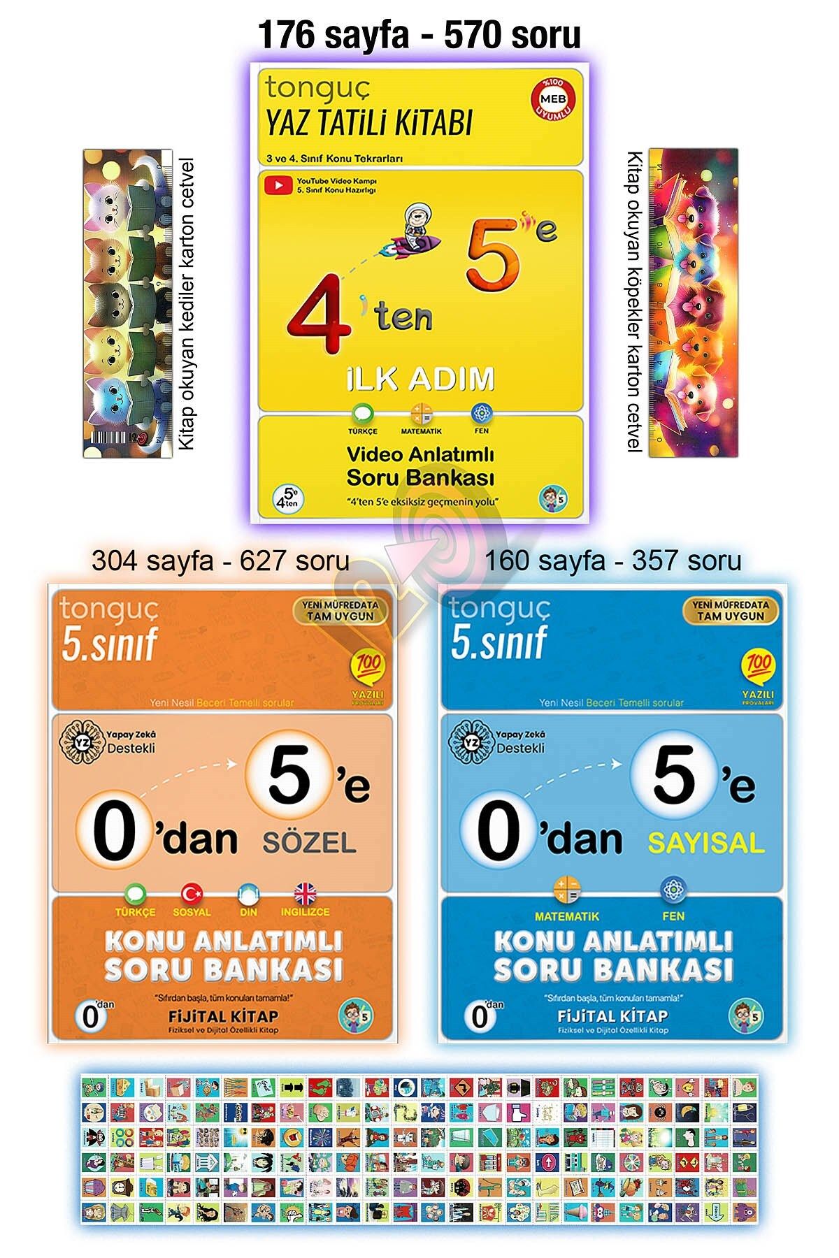 Tonguç Yayınları 4'ten 5'e Hazırlık Seti İngilizce Kartlar