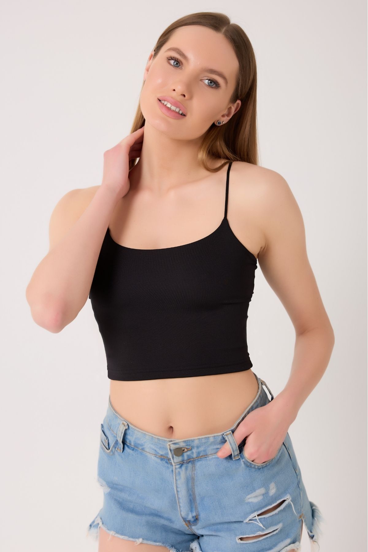 Litex Sauna Crop Büstiyer İp Askıllı