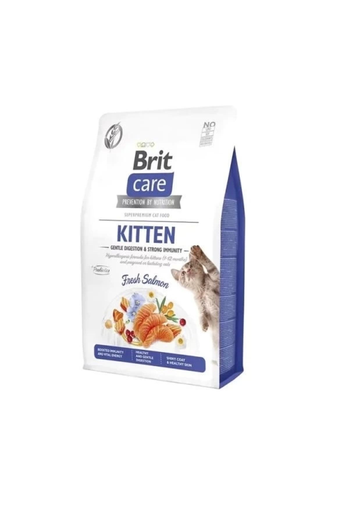 YNT İthalat Brit Care Gentle Digestion & Strong Immunity Tahılsız Somonlu Yavru Kedi Maması 7 Kg