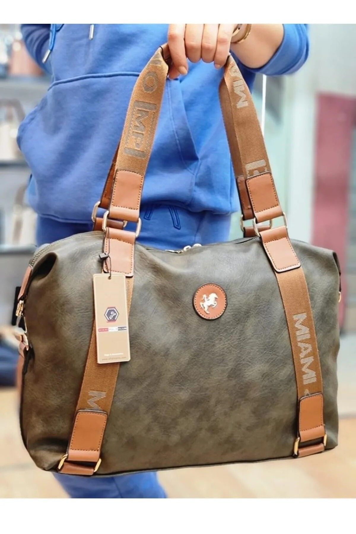 lucky horse Büyük Boy Yumuşak Deri El Ve Omuz Çapraz Çanta