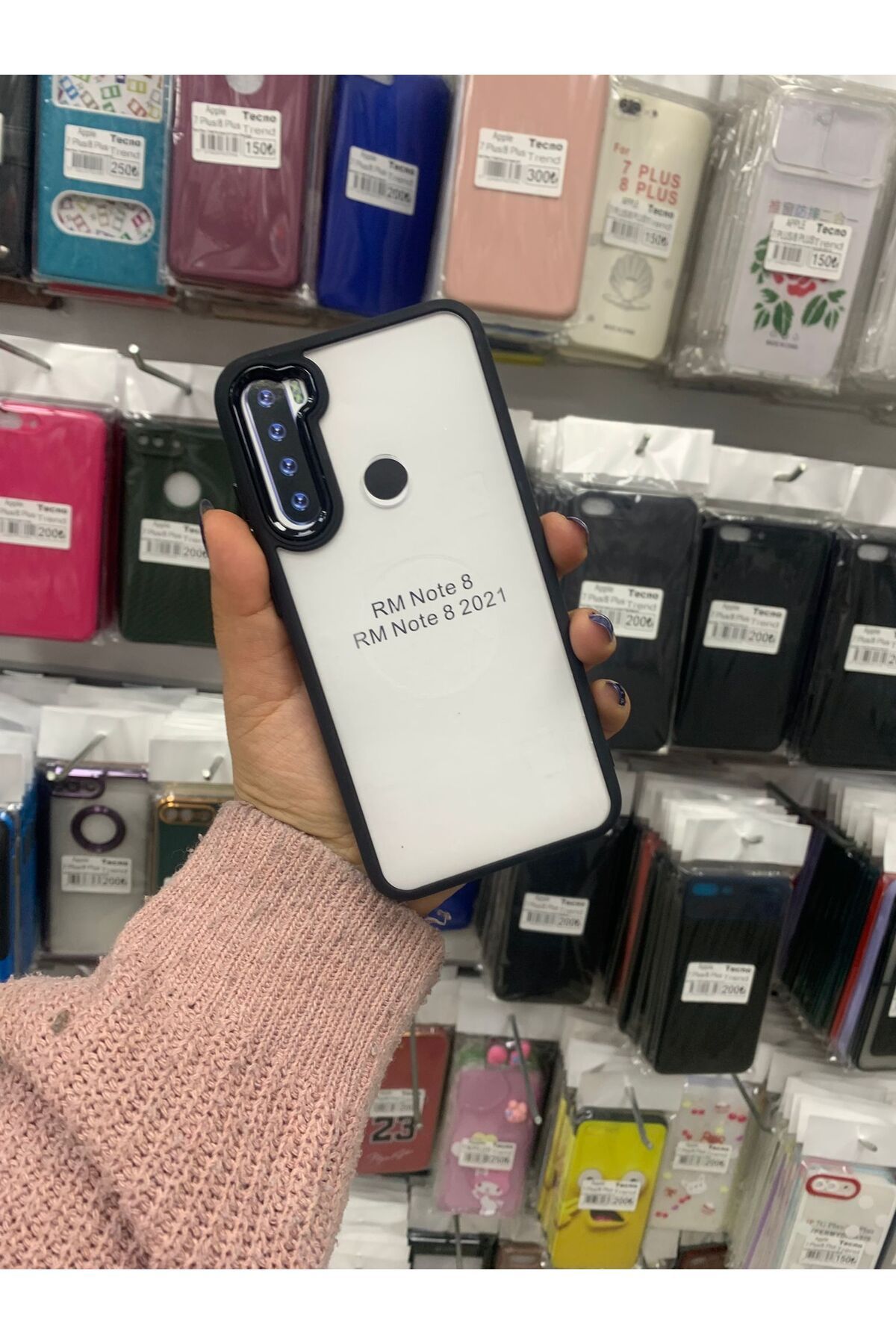 TECNOTREND Redmi Note 8 kılıf sert flora kapak