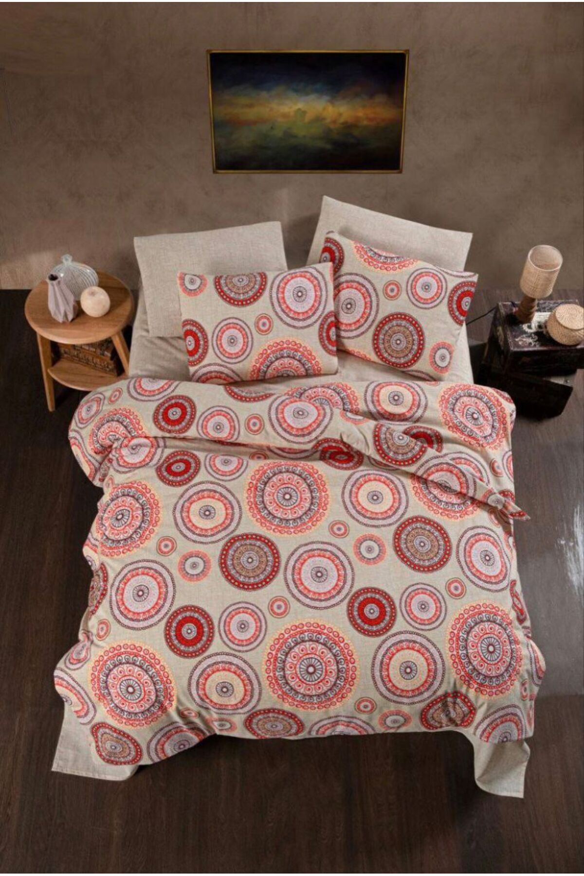 VİLERA HOME ETNİK DESENLİ ÇİFT KİŞİLİK NEVRESİM TAKIMI