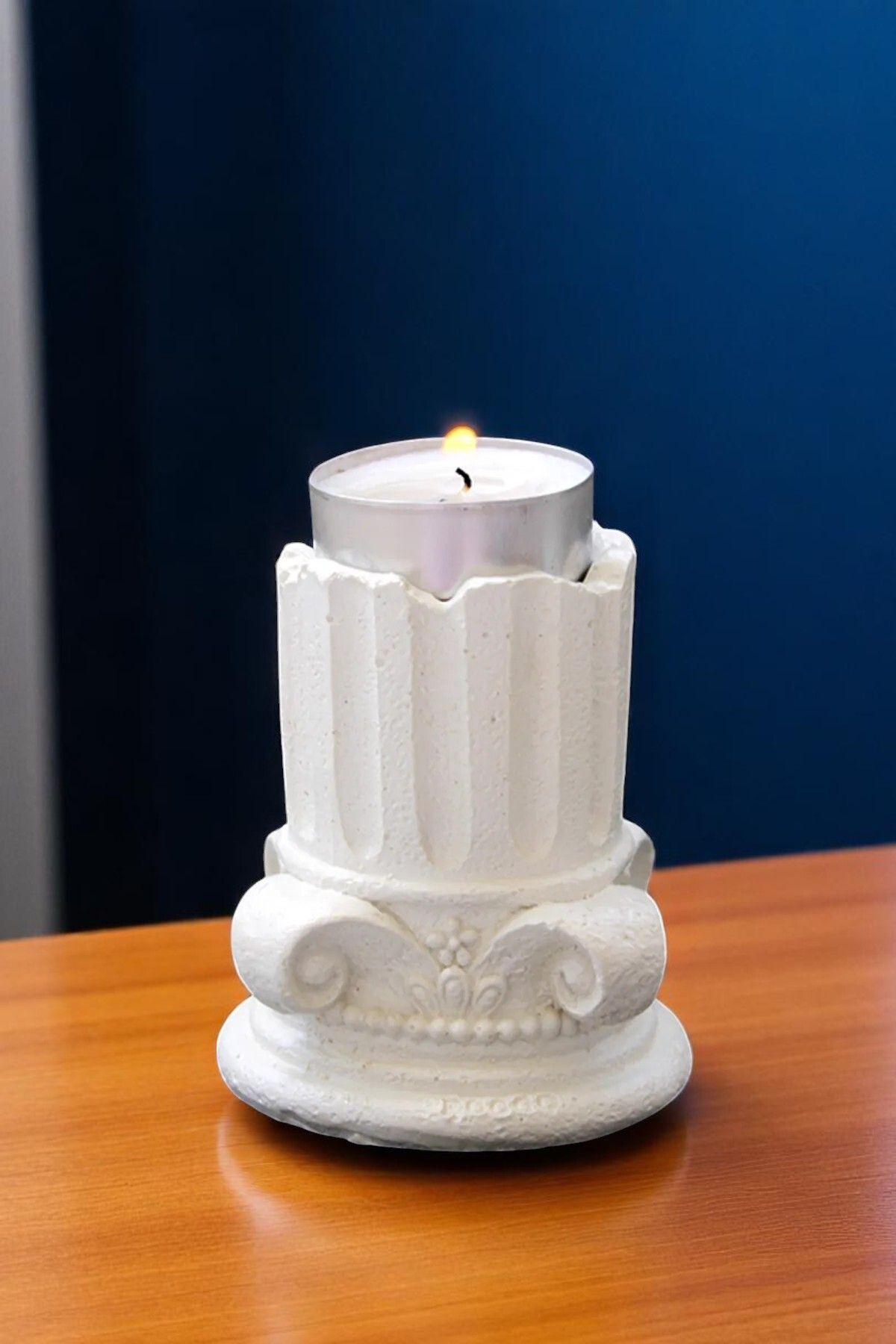 ERSE HOME Antik Mimari Sütun Beton Tealight Mumluk