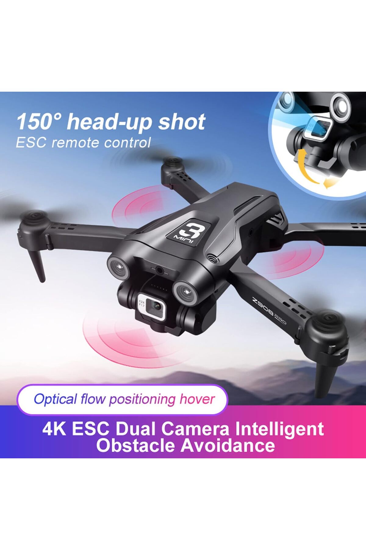 GÜMRÜK BEY Z908 Pro Drone Quadrotor RC Fırçasız Motor Profesyonel