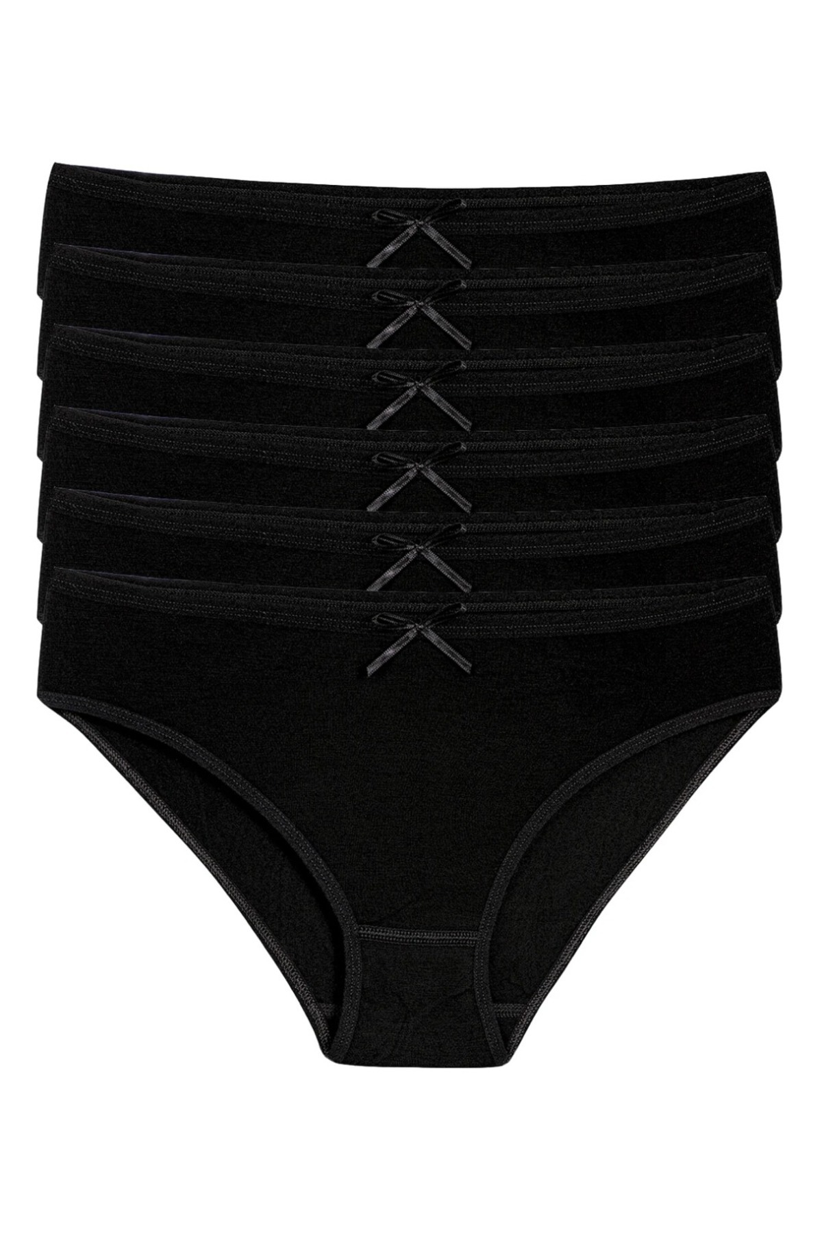 Fanilam Yıldız 6’lı Kadın Esnek Bambu Bikini Külot – Antibakteriel, Nefes Alabilen, Yumuşak, Slip Model