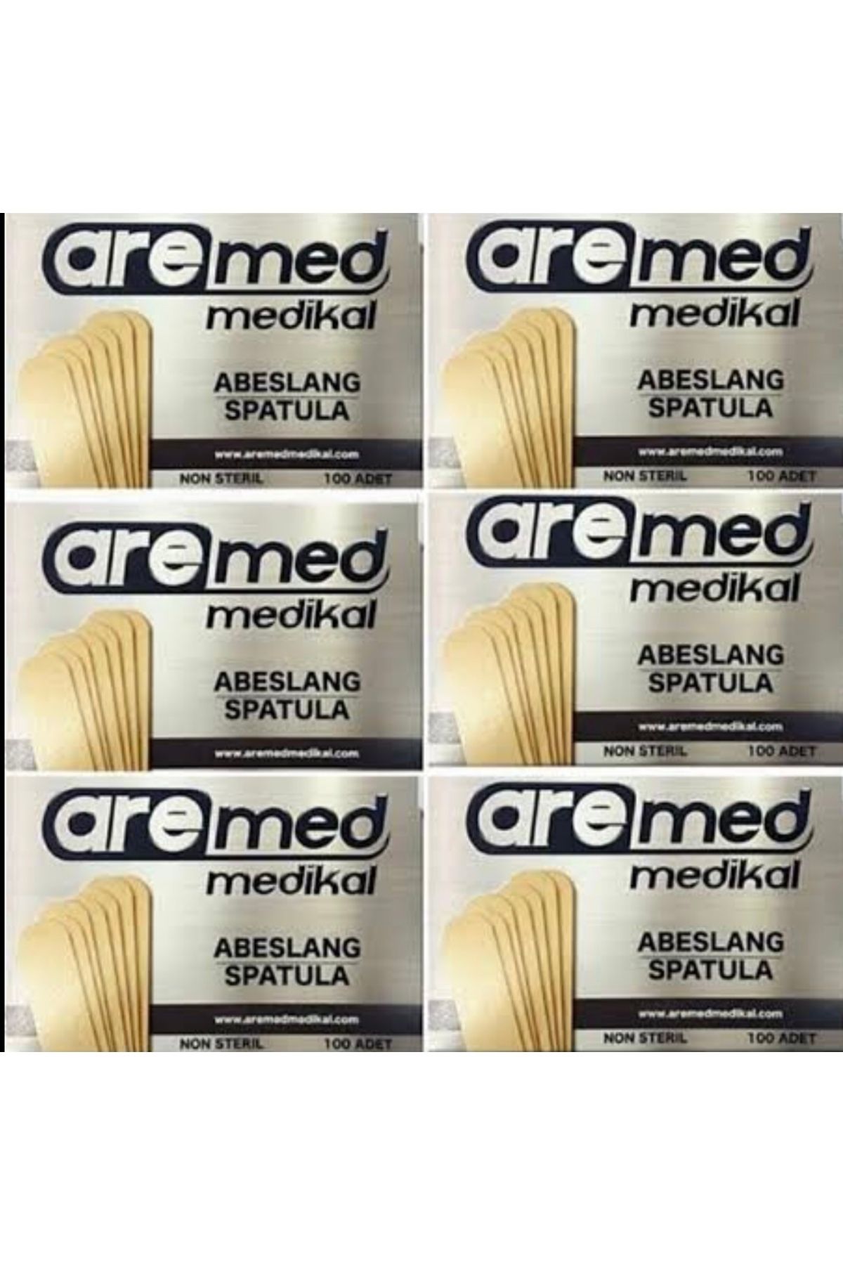 Buğra 6 kutu 6x100 Abeslang Dil Basacağı Ağda Spatulası 600 Adet