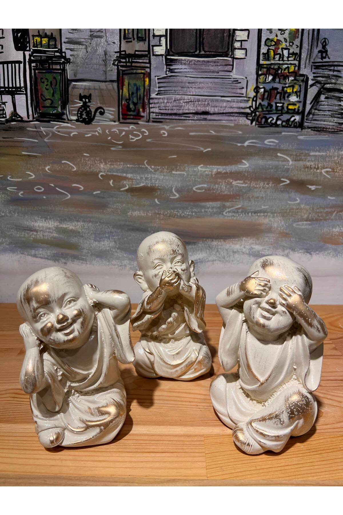 MeMy Design Özel Tasarım 3'lü Set Buda Biblo