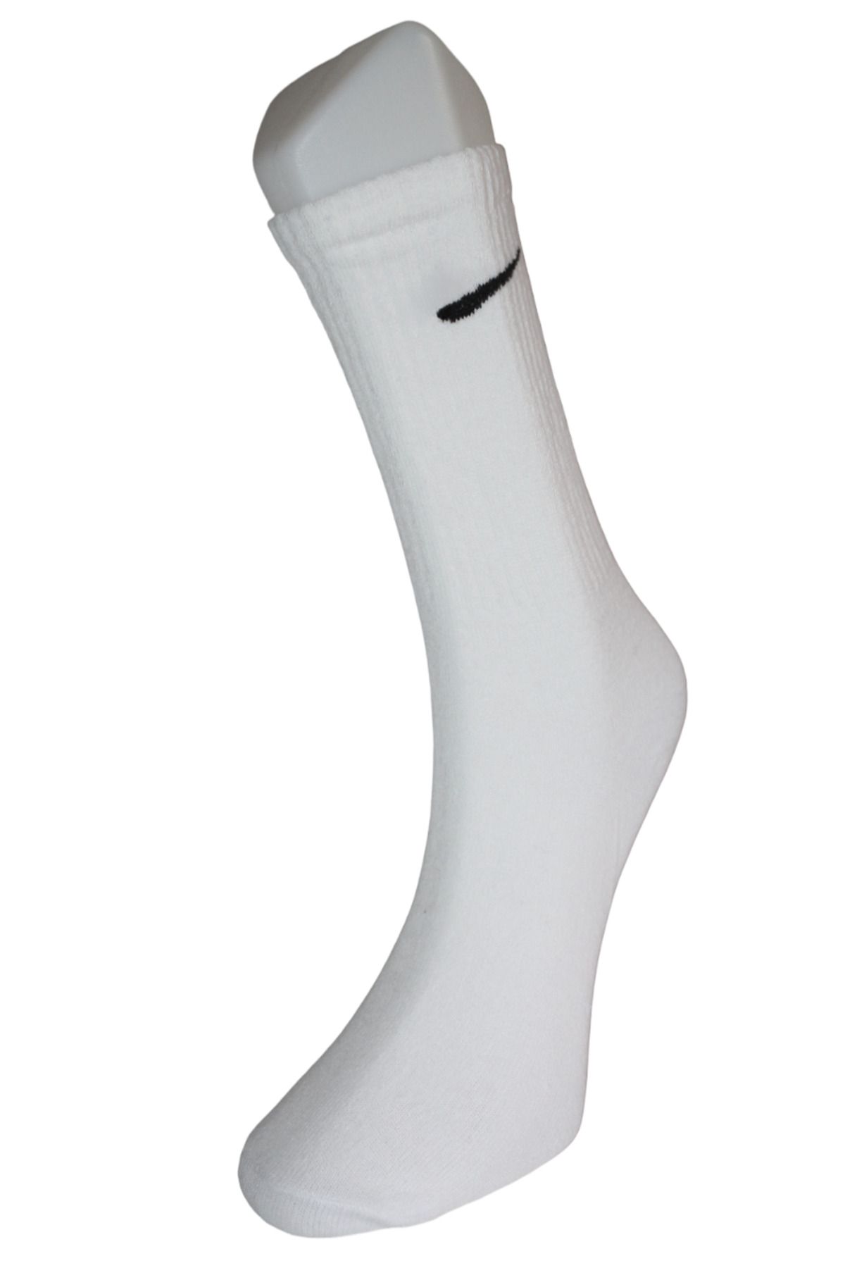 Mudizone 4'lü Unisex Spor Tik Desenli Uzun Tenis Çorap