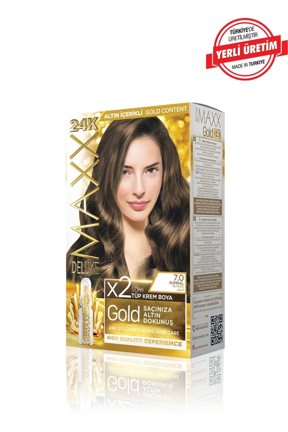 MAXX DELUXE Gold Series Saç Boya Seti 2 Tüp Boya 2 Oksidan 30 Harika Renk Seçeneği