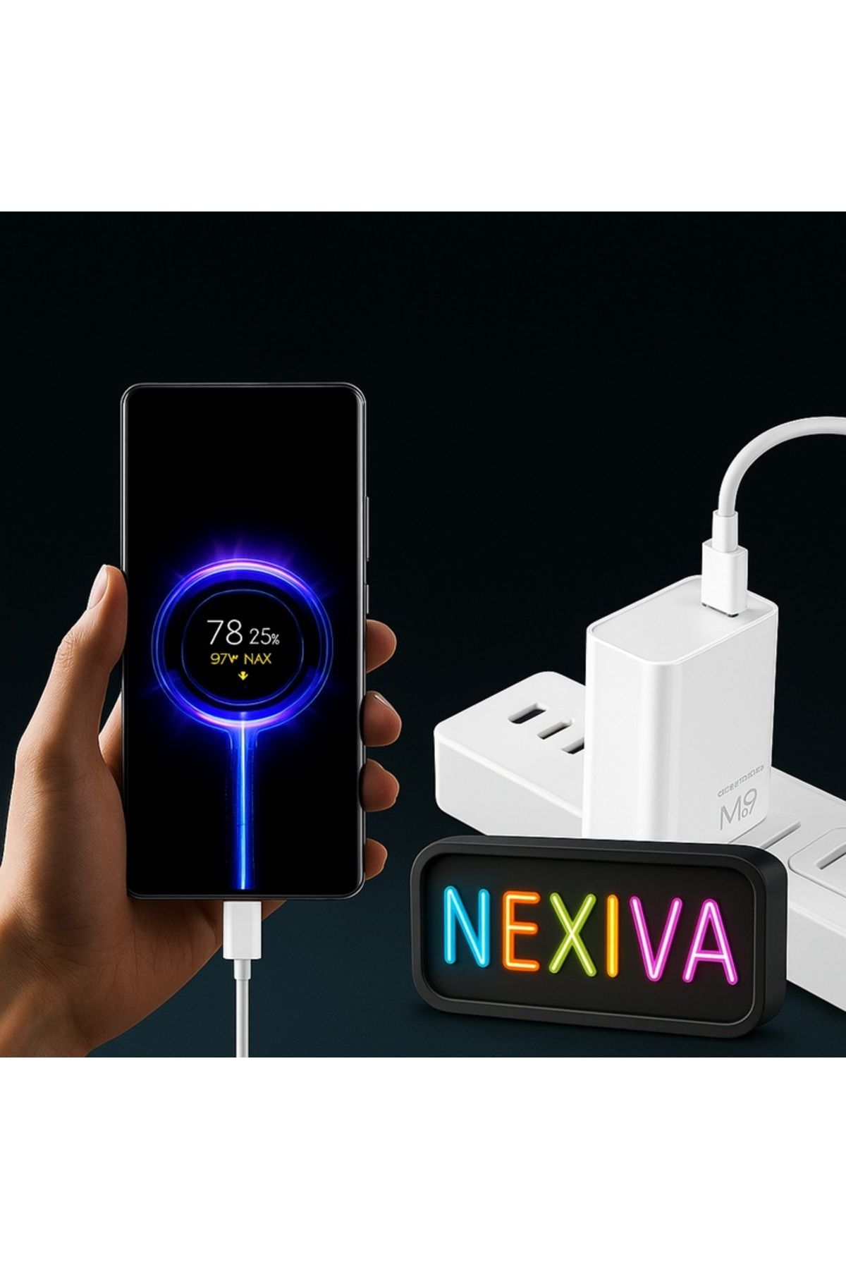 nexiva 67W Hızlı Şarj Kablo+Başlık