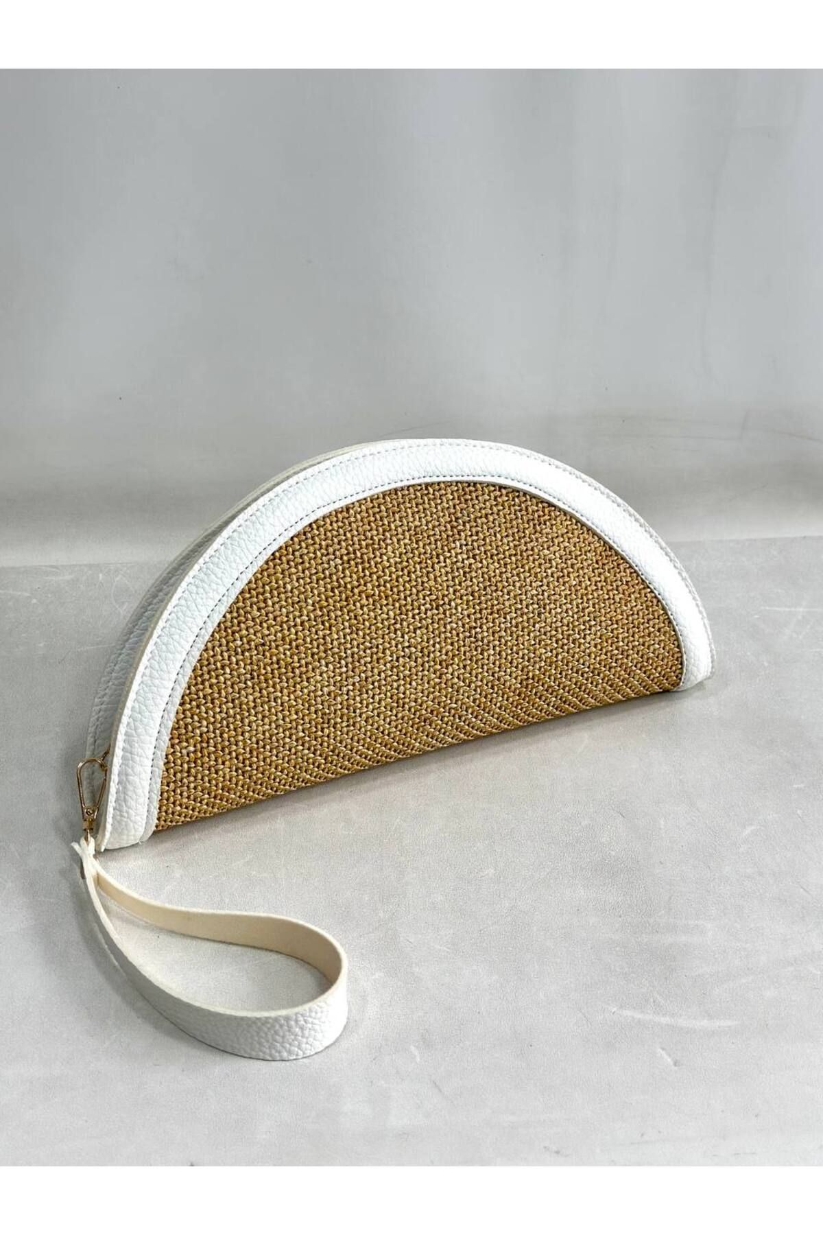 My Easy Shop Kadın Çanta Yazlık Hasır Clutch Atlas